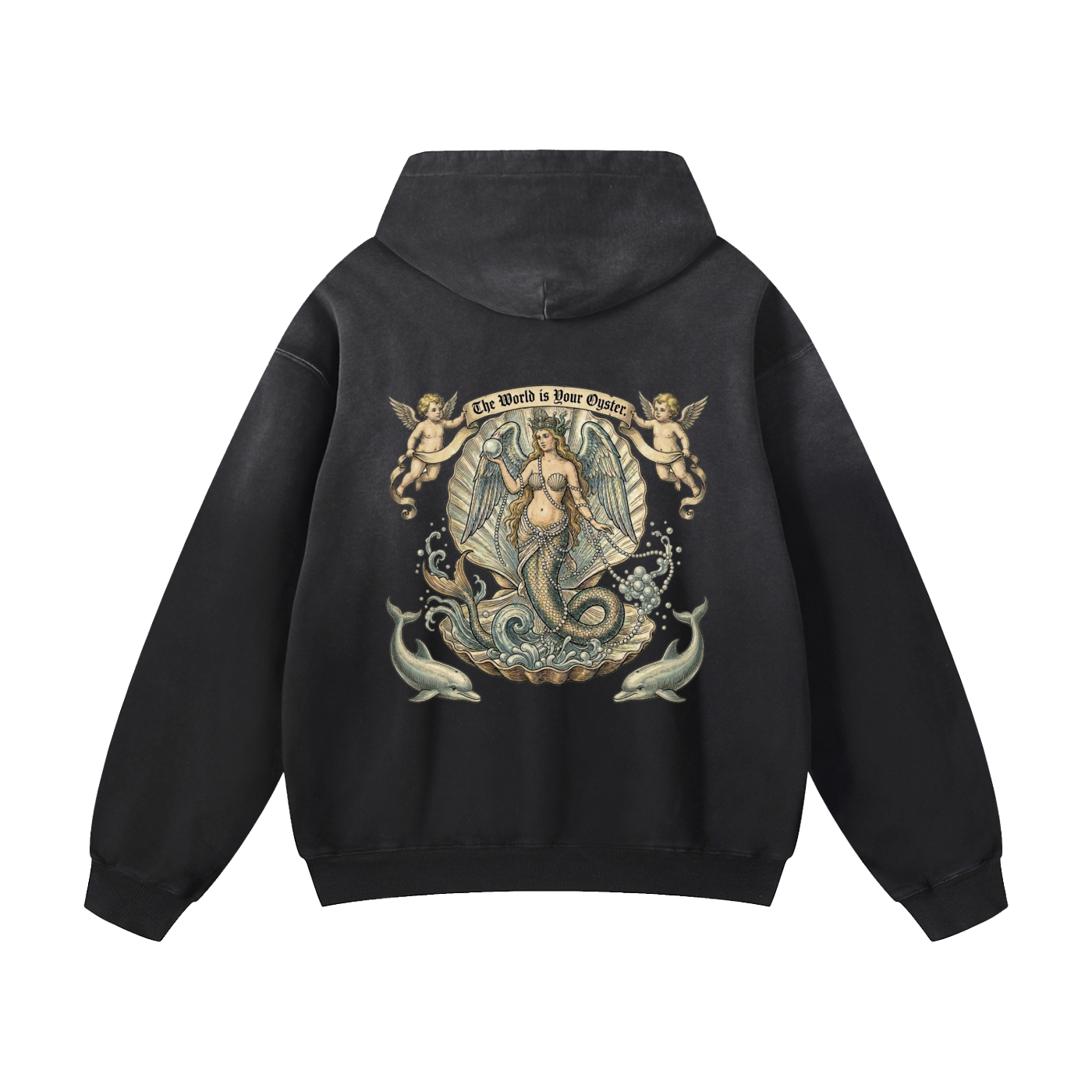 The World is Your Oyster // Heavyweight Sunfade Oversized Hoodie