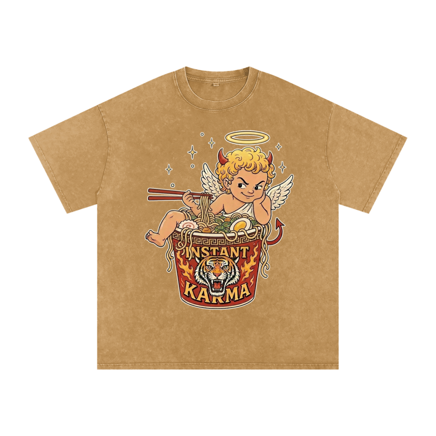 Instant Karma // Snow Washed Oversized Cotton T-Shirt