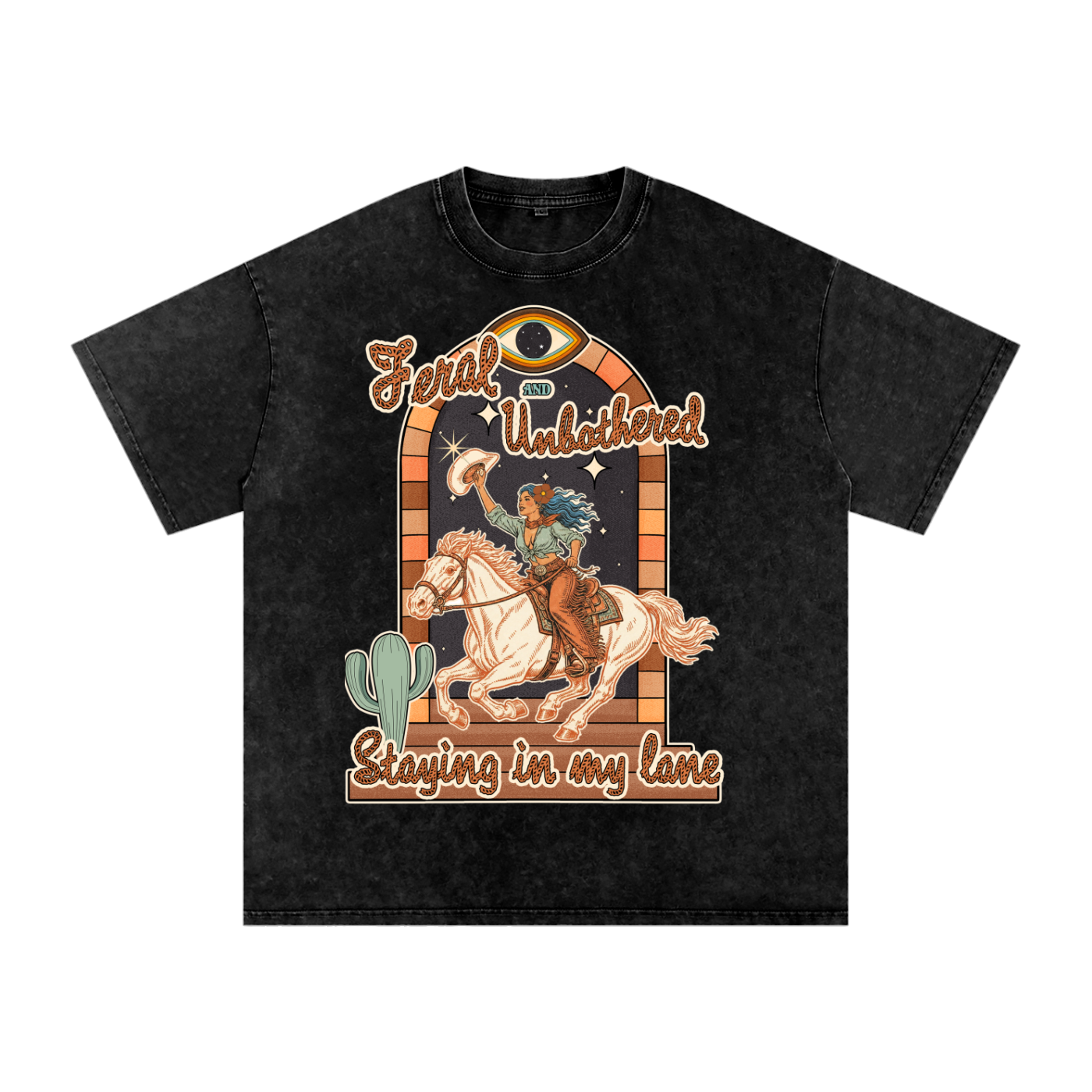 Feral and Unbothered // Snow Washed Oversized Cotton T-Shirt