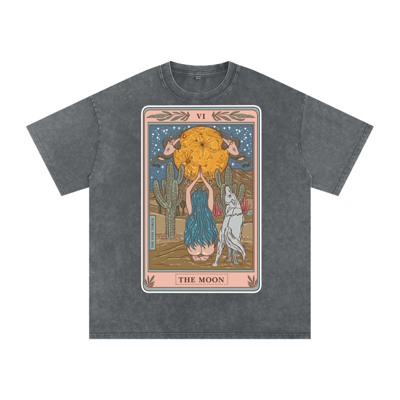 The Moon // Snow Washed Oversized Cotton T-Shirt
