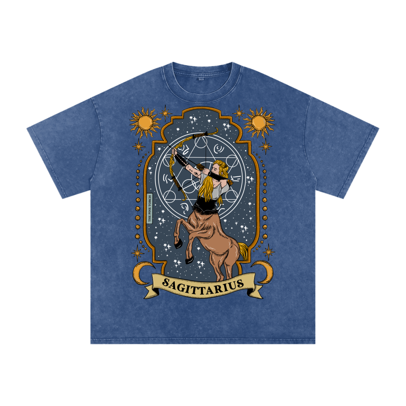 Sagittarius // Snow Washed Oversized Cotton T-Shirt
