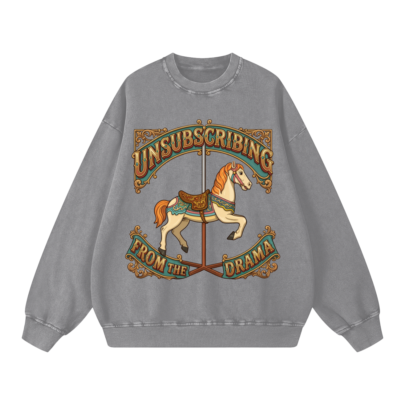 Unsubscribing from the Drama // Snow Washed Oversized Sweatshirt