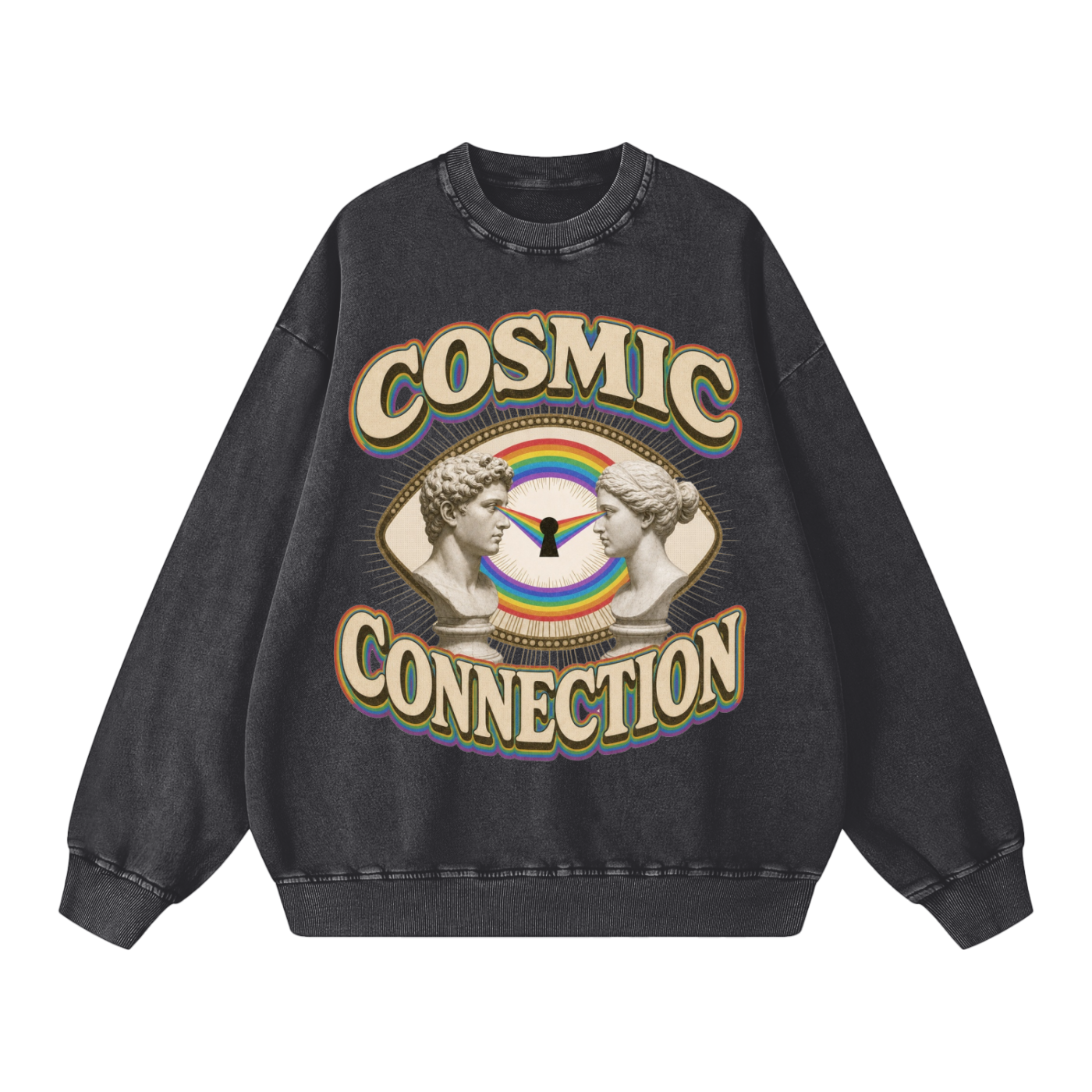 Cosmic Connection // Snow Washed Oversized Sweatshirt