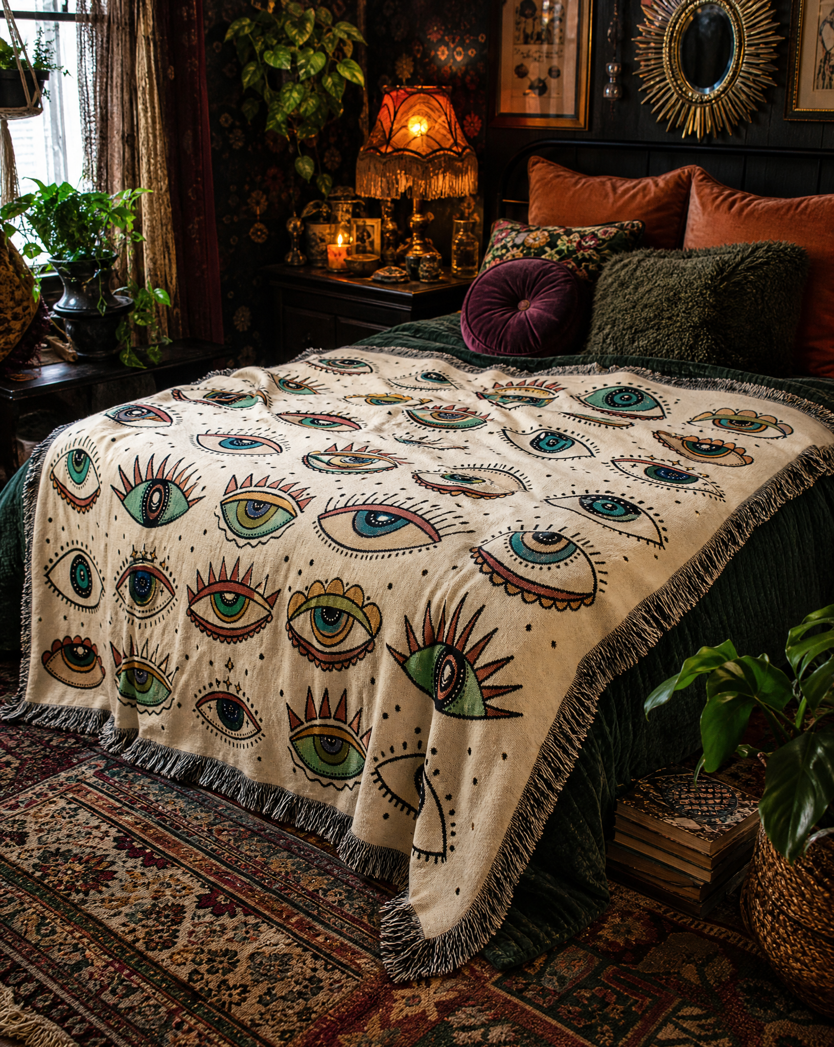 SLEEP WITH MY ONE EYE OPEN // WOVEN FRINGE BLANKET