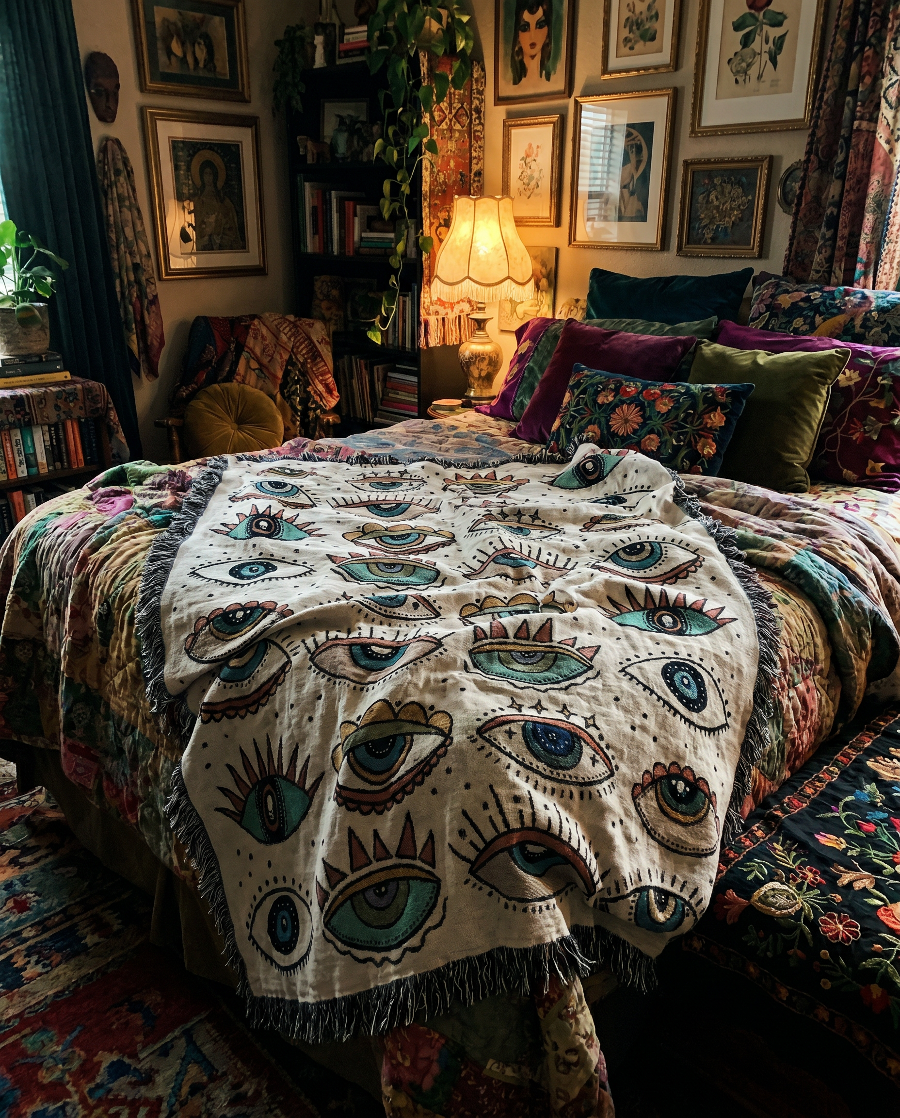 SLEEP WITH MY ONE EYE OPEN // WOVEN FRINGE BLANKET