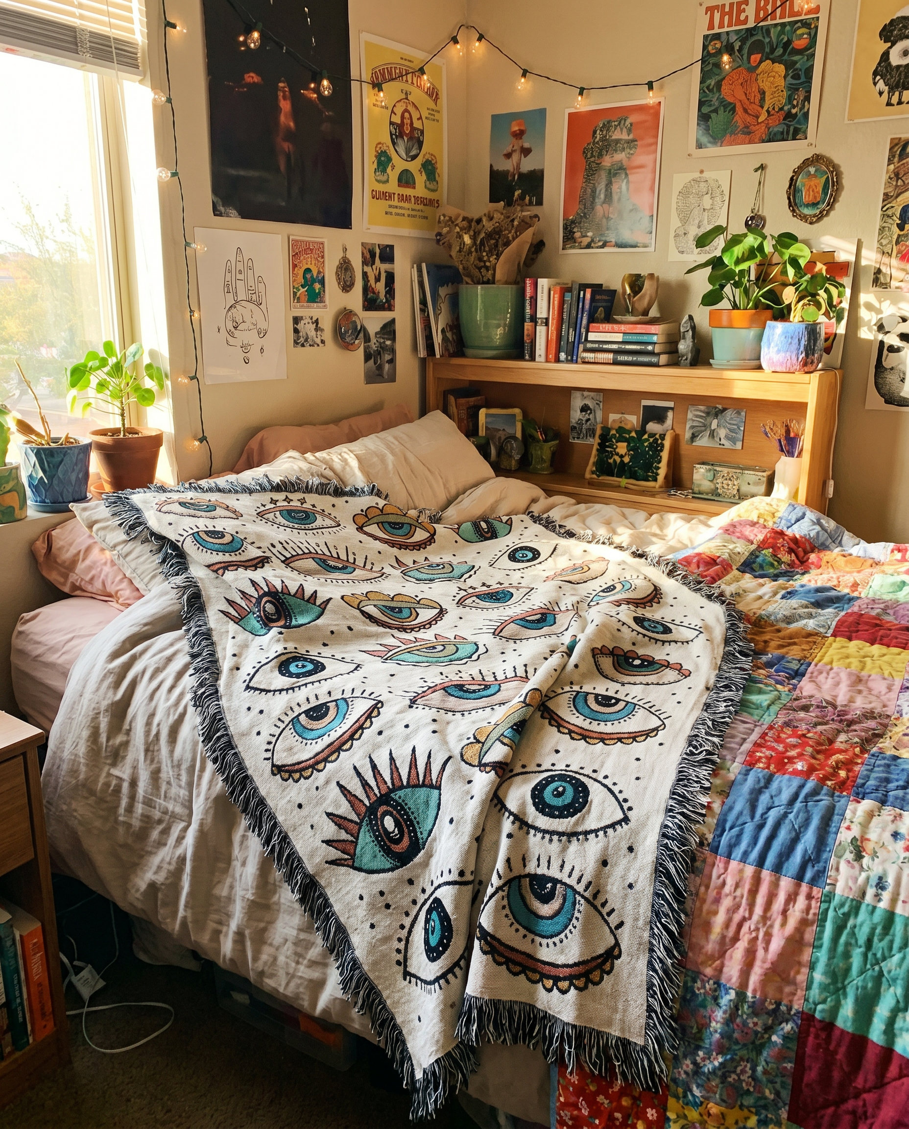 SLEEP WITH MY ONE EYE OPEN // WOVEN FRINGE BLANKET