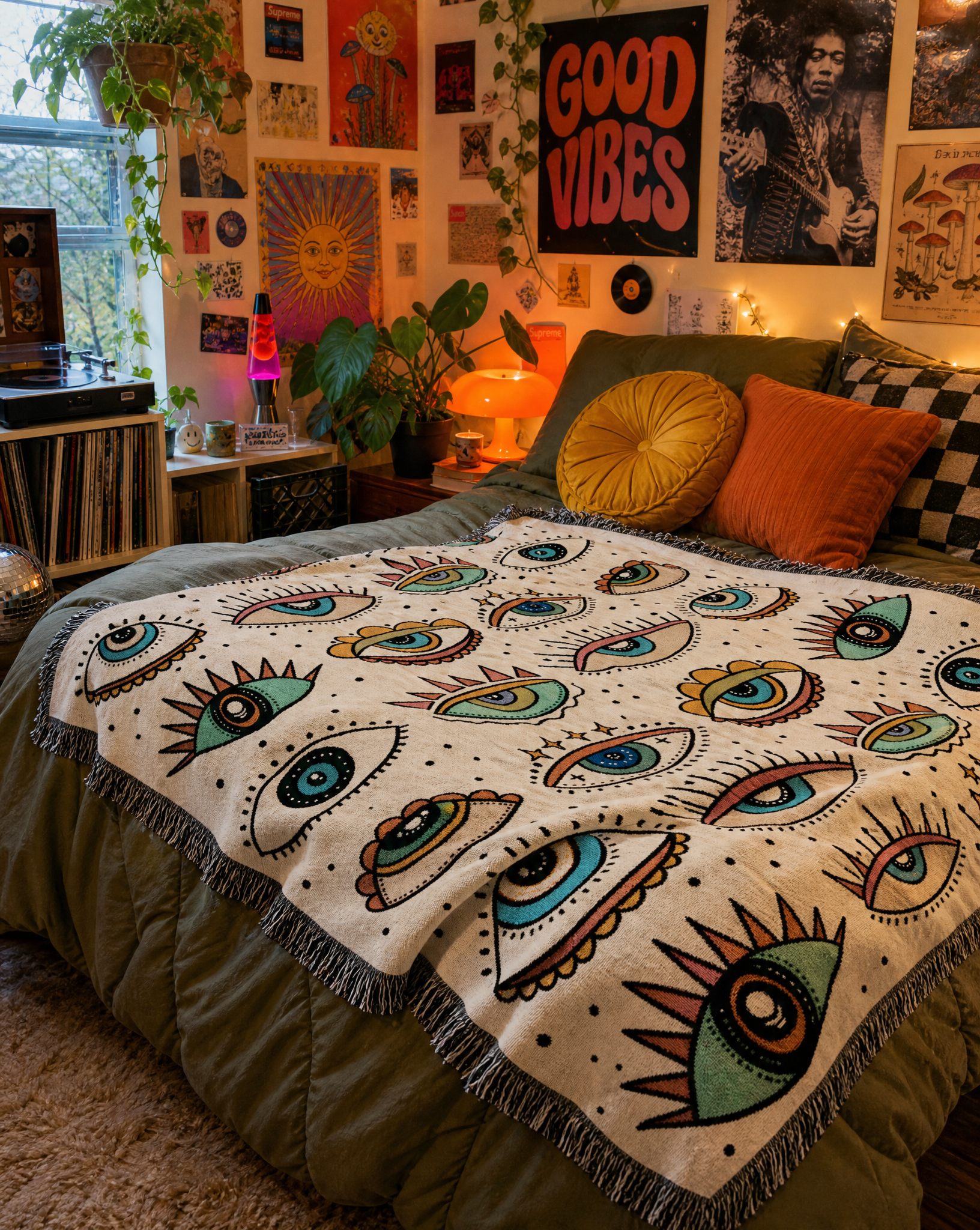 SLEEP WITH MY ONE EYE OPEN // WOVEN FRINGE BLANKET