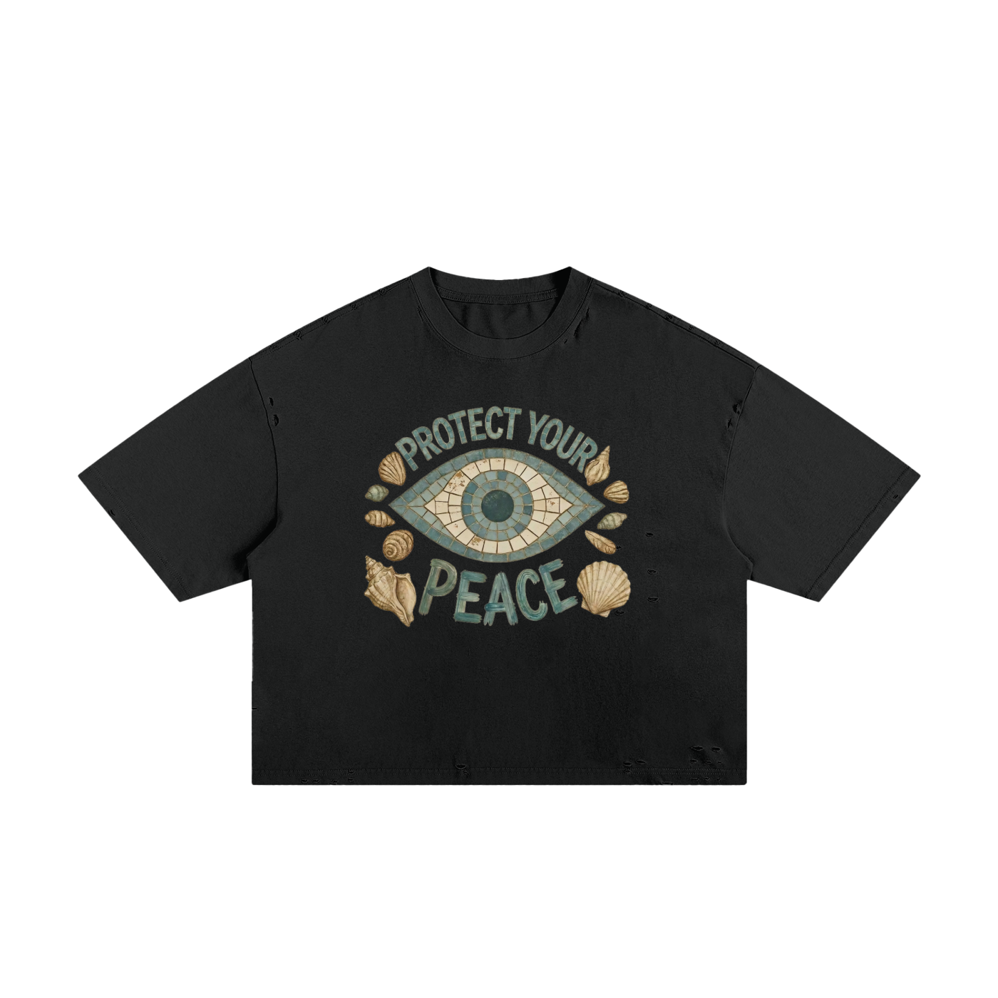 Protect Your Peace // Frayed Boxy Tee