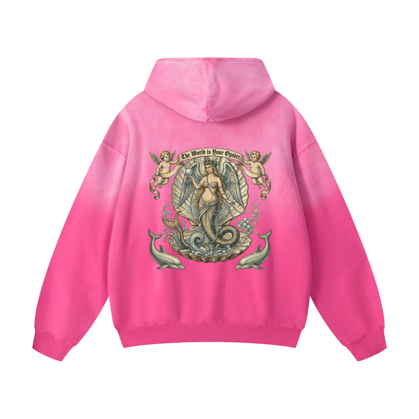 The World is Your Oyster // Heavyweight Sunfade Oversized Hoodie
