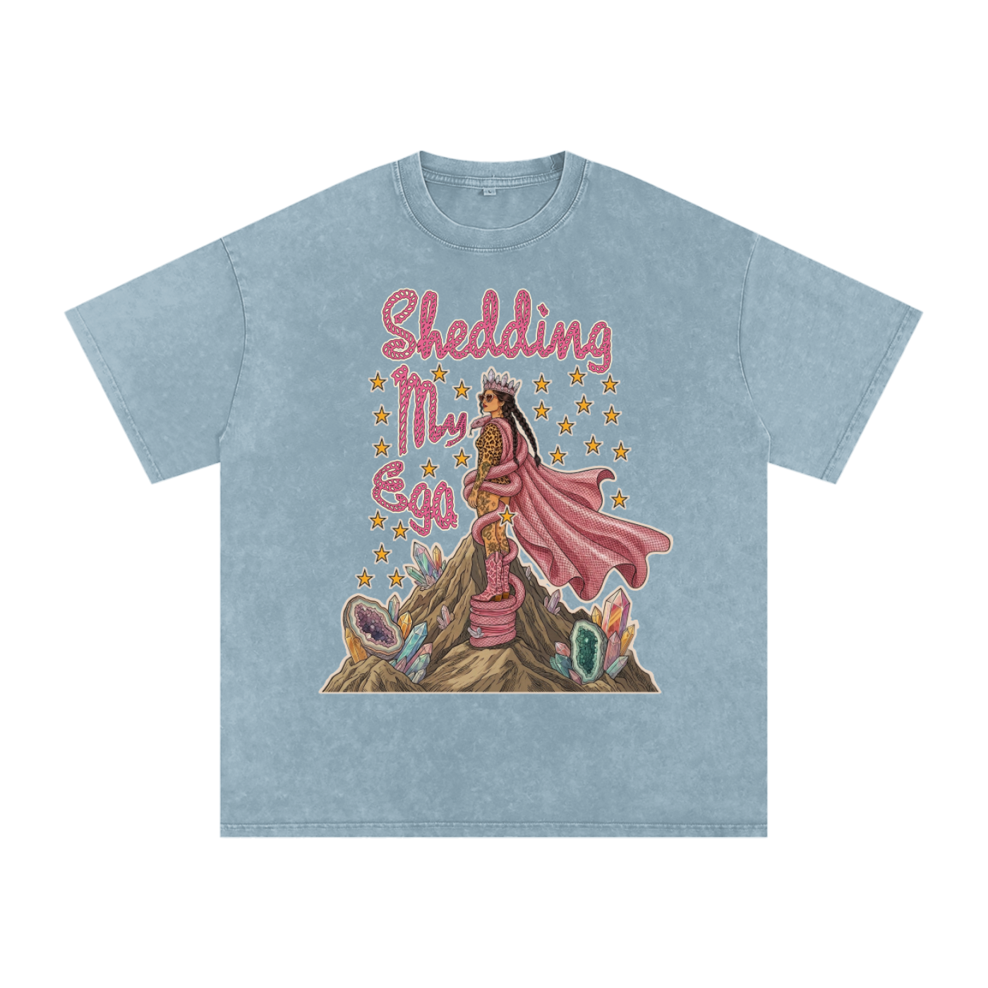 Shedding My Ego // Snow Washed Oversized Cotton T-Shirt