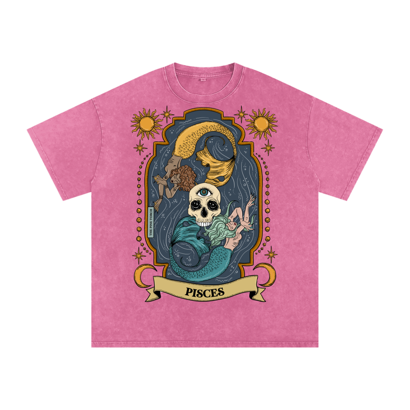 Pisces // Snow Washed Oversized Cotton T-Shirt