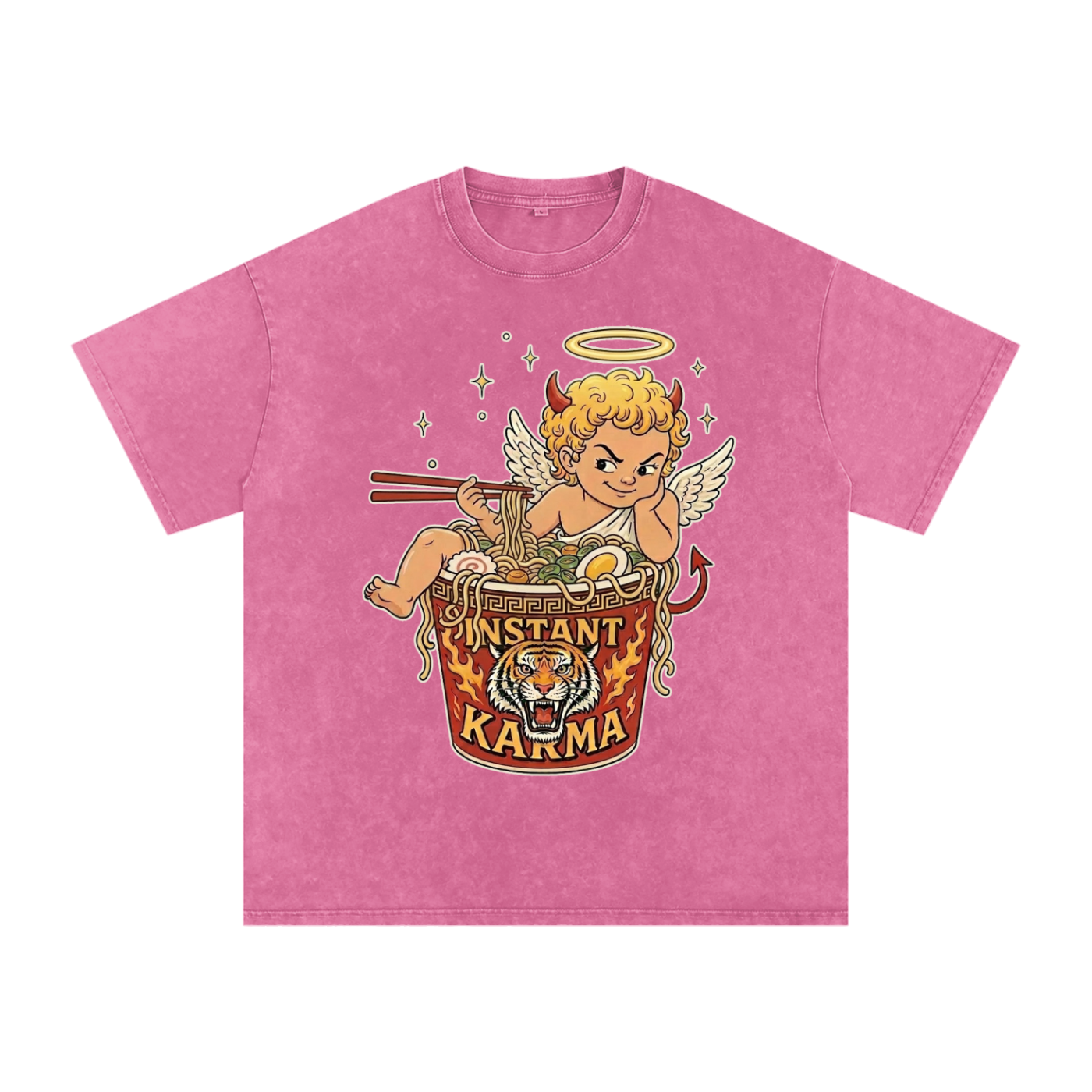 Instant Karma // Snow Washed Oversized Cotton T-Shirt