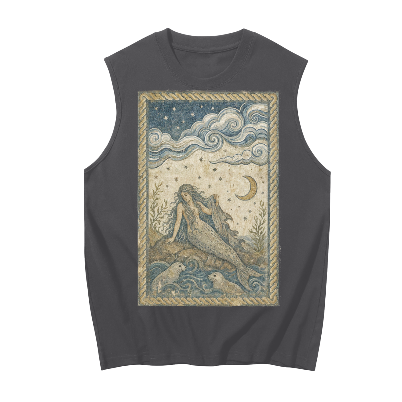 Selkie Moon // Unisex Boxy Cotton Tank