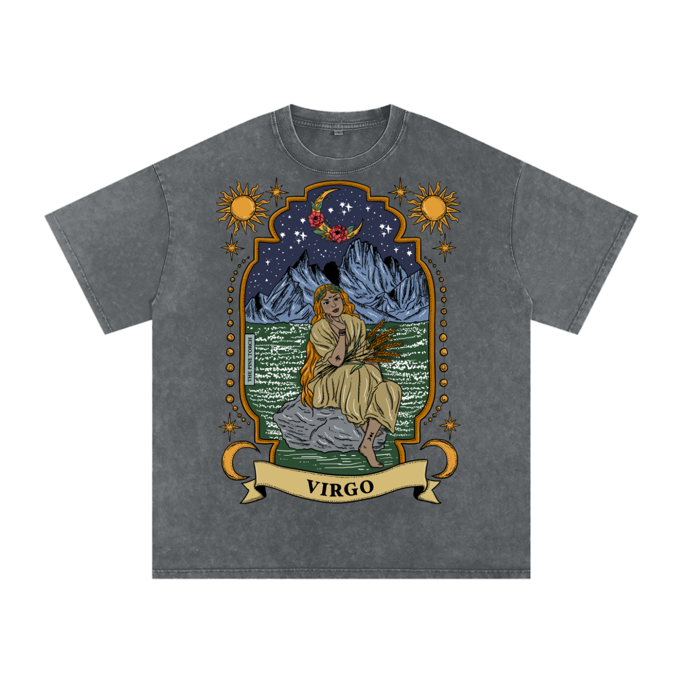 Virgo // Snow Washed Oversized Cotton T-Shirt