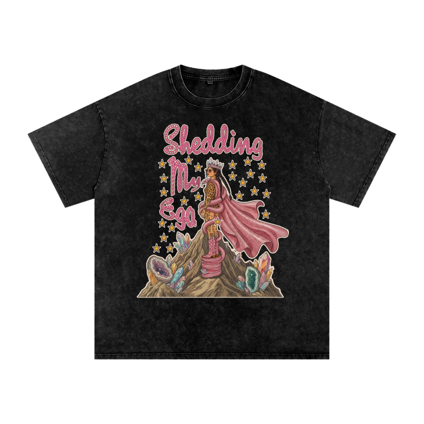 Shedding My Ego // Snow Washed Oversized Cotton T-Shirt