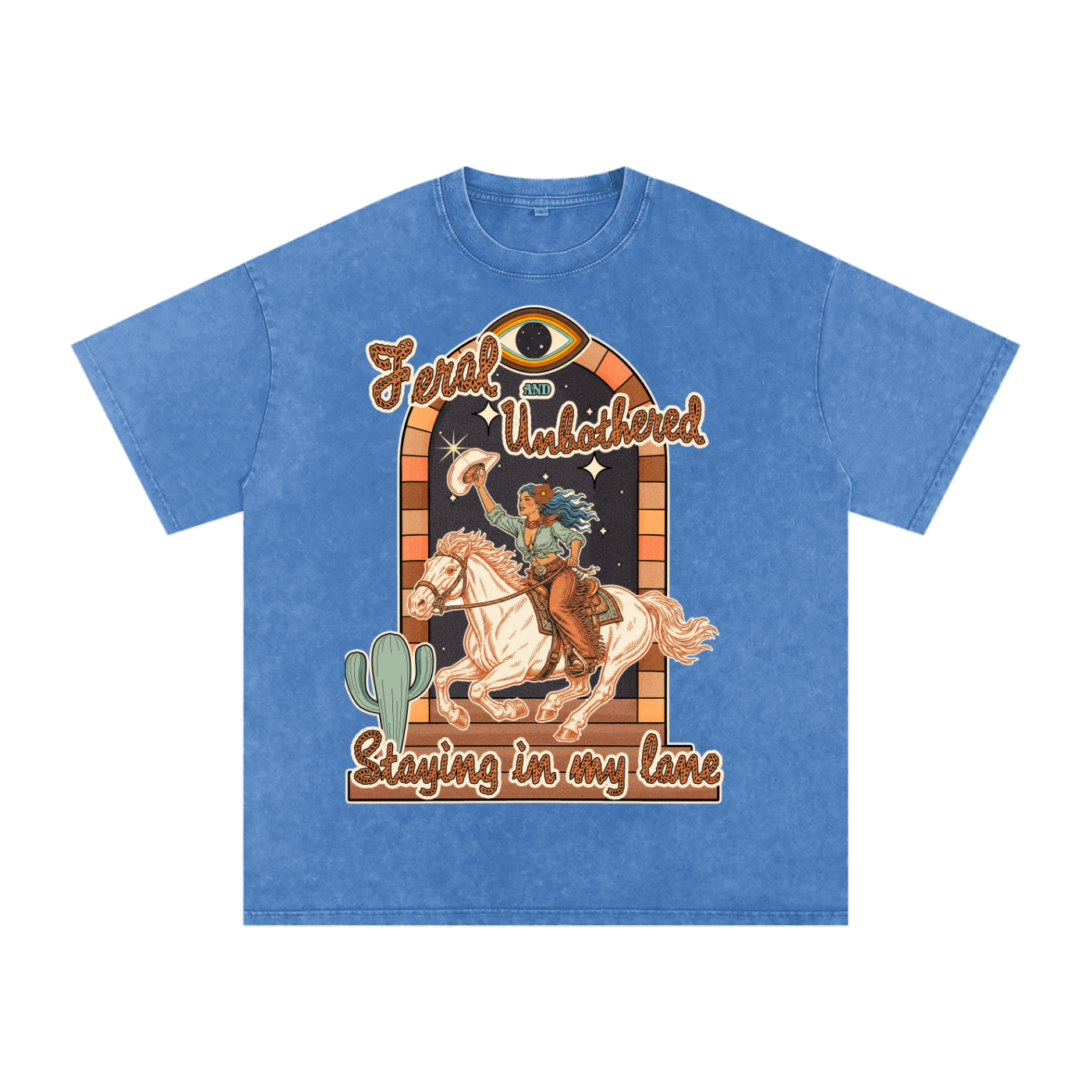 Feral and Unbothered // Snow Washed Oversized Cotton T-Shirt