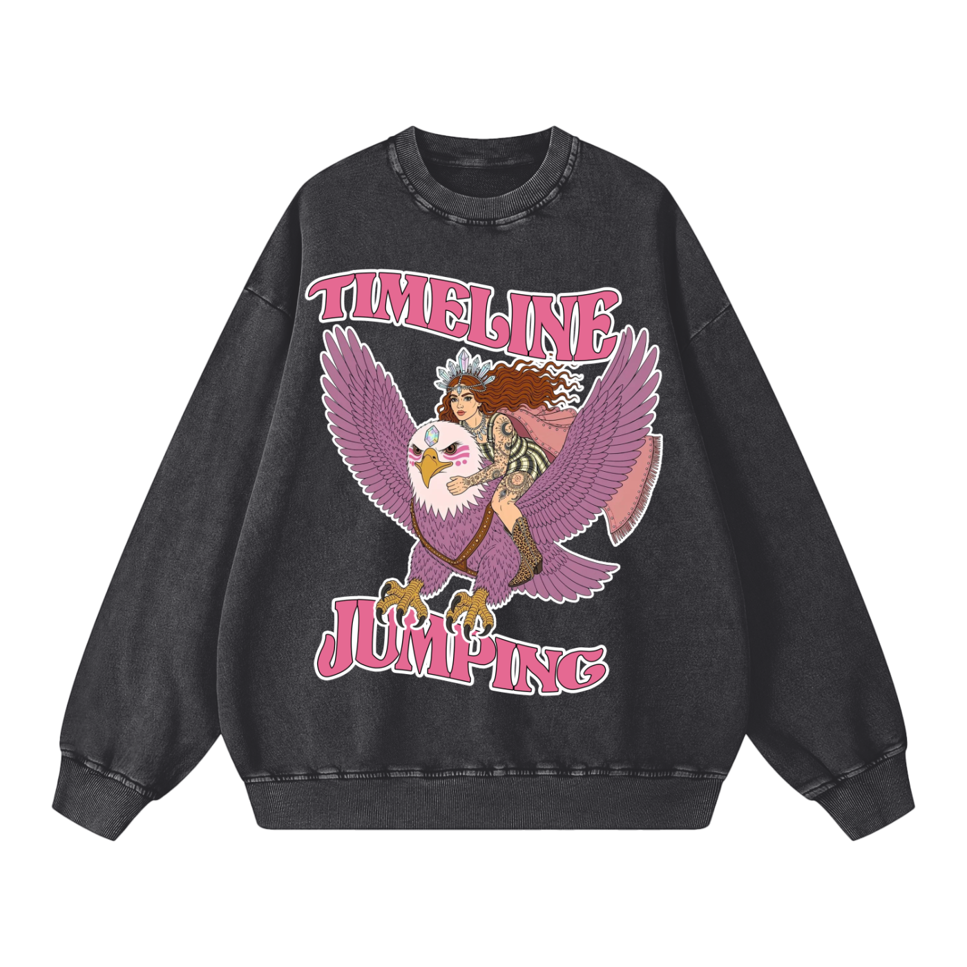 Timeline Jumping // Snow Washed Oversized Sweatshirt