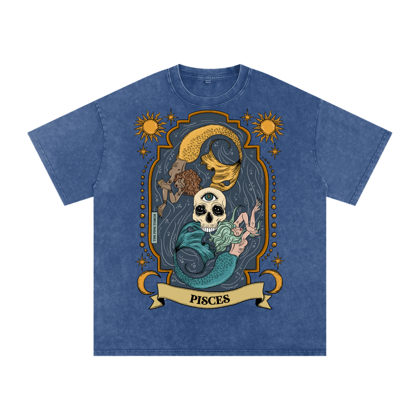 Pisces // Snow Washed Oversized Cotton T-Shirt