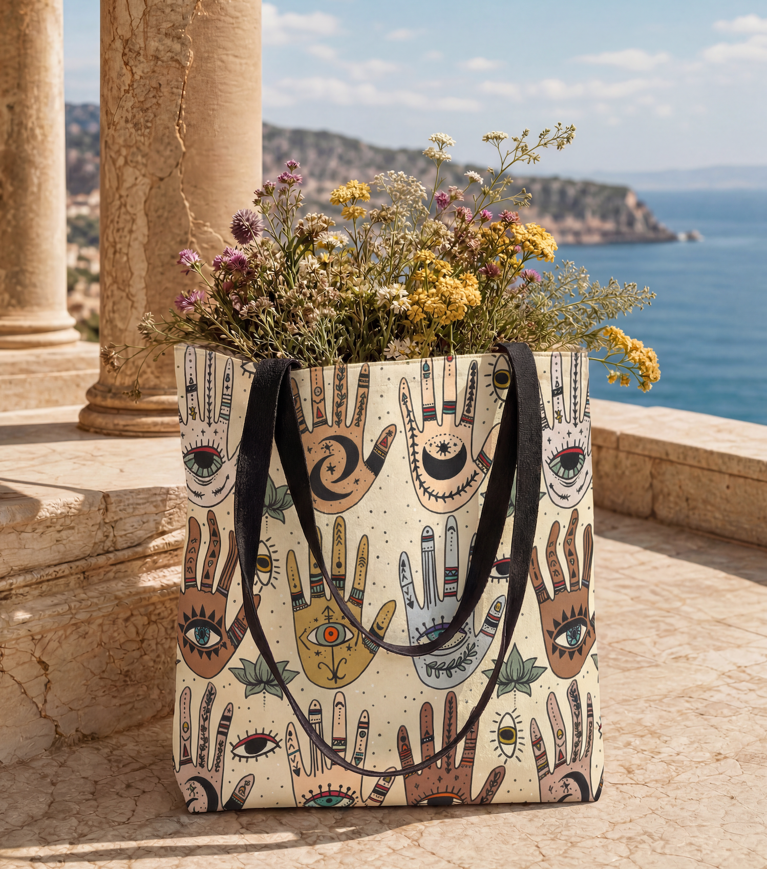 HELPING HANDS HAMSA // TOTE BAG (3 Sizes)