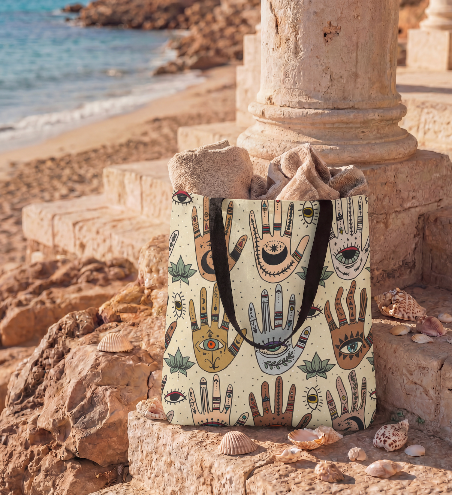 HELPING HANDS HAMSA // TOTE BAG (3 Sizes)