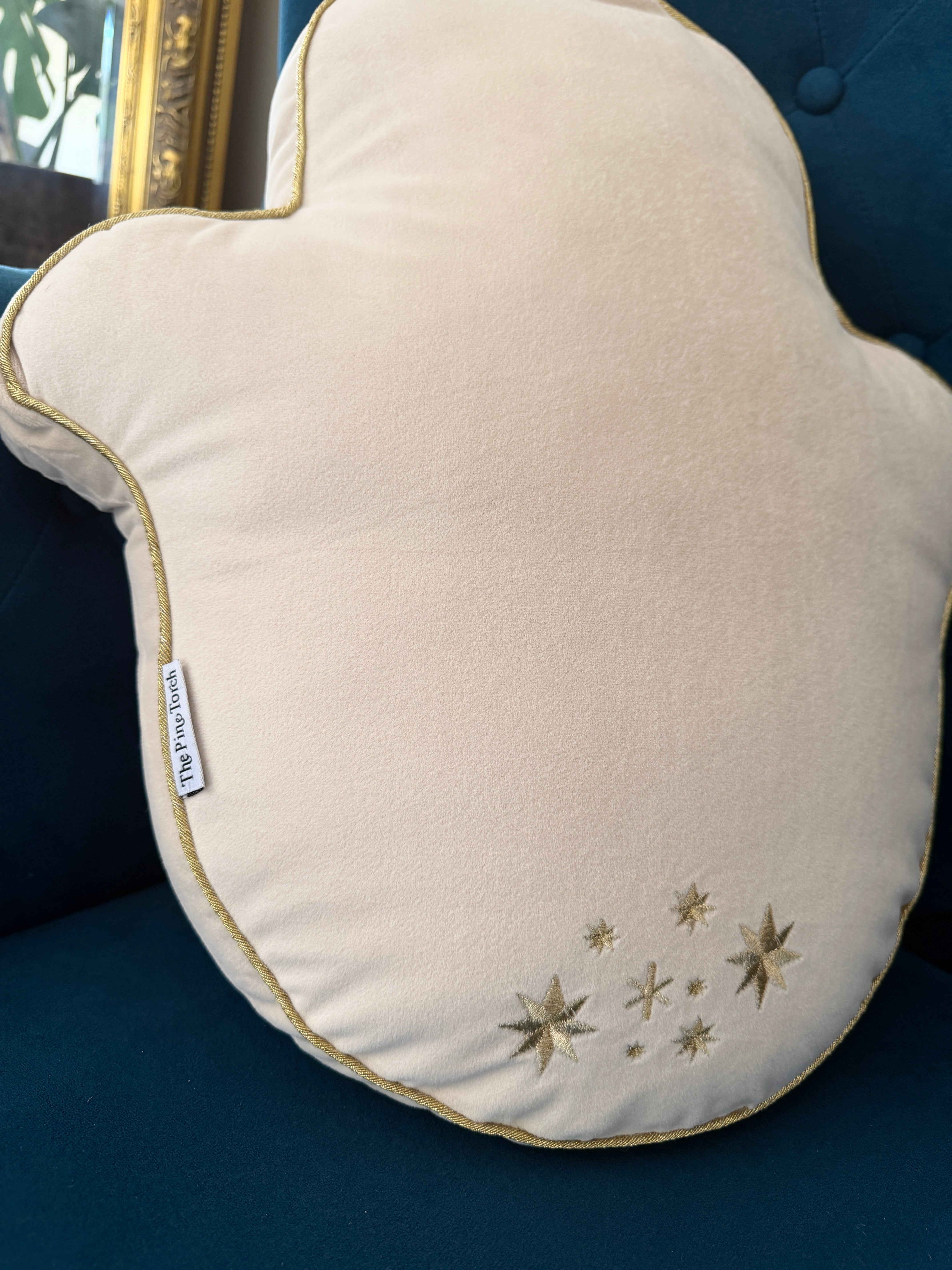<< HAMSA >> OVERSIZED PLUSH EMBROIDERED PILLOW
