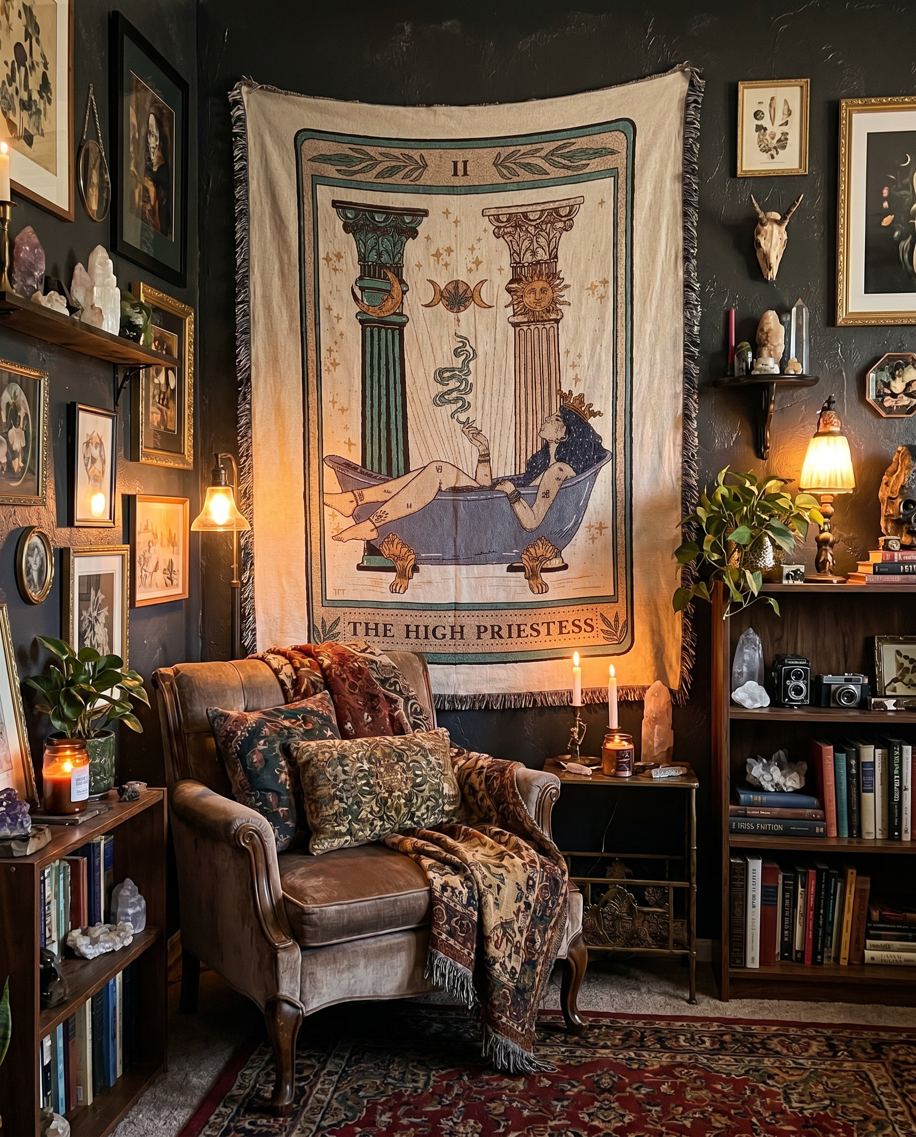 THE HIGH PRIESTESS // WOVEN FRINGE BLANKET