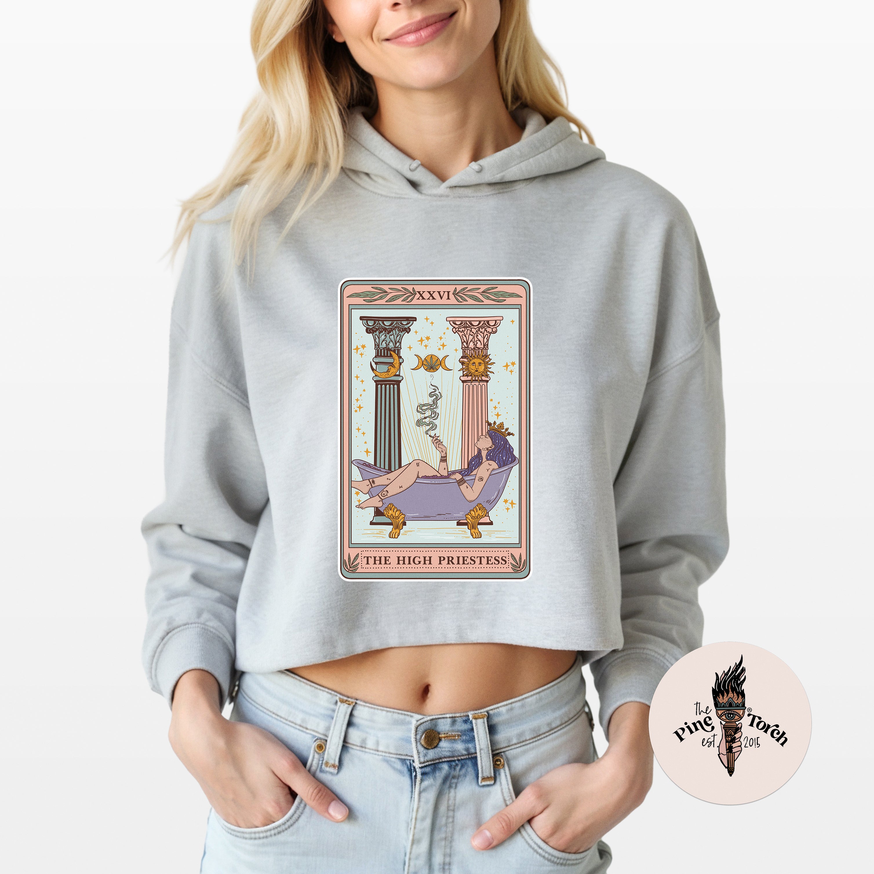 THE HIGH PRIESTESS // CROP HOODIE