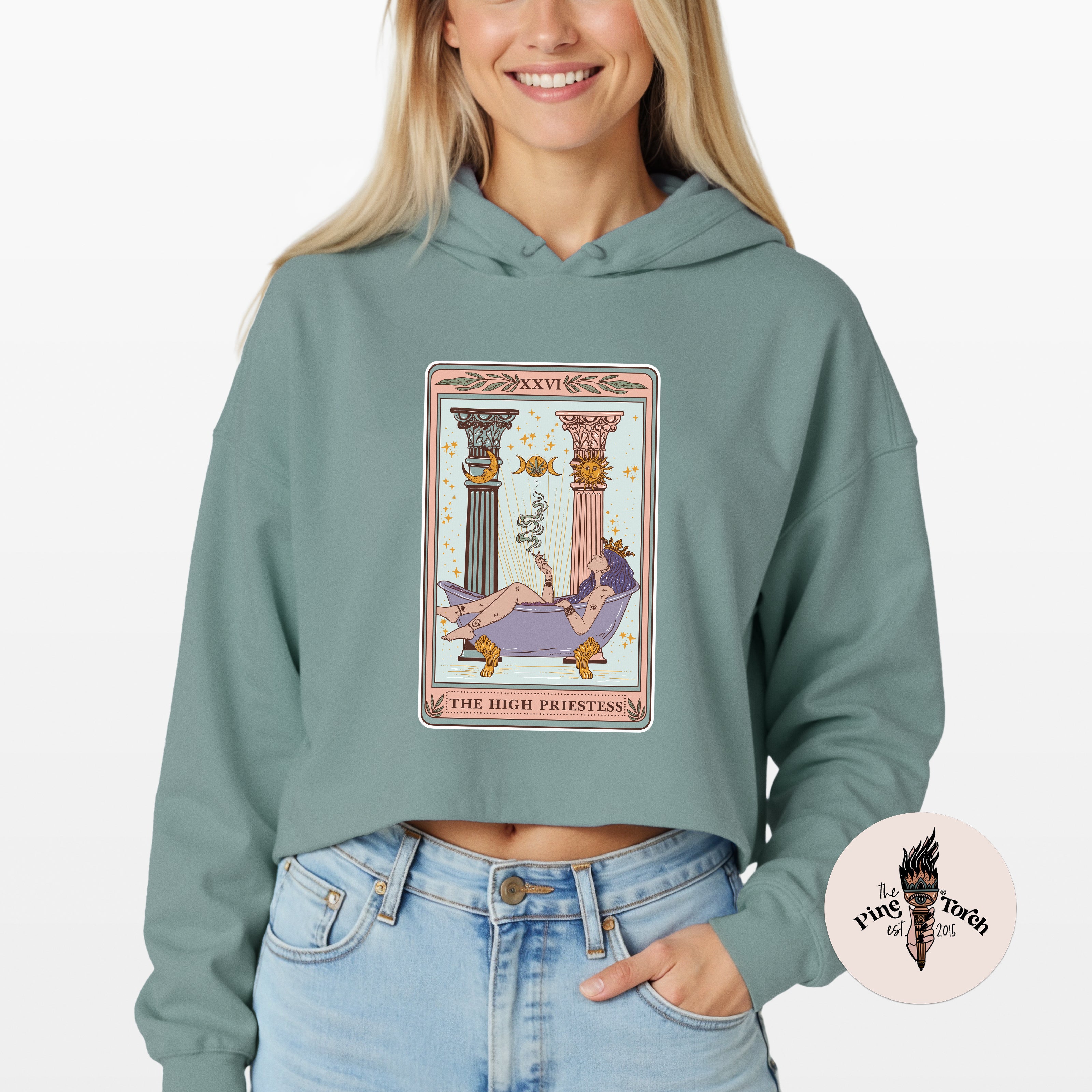 HIGH PRIESTESS // CROP HOODIE