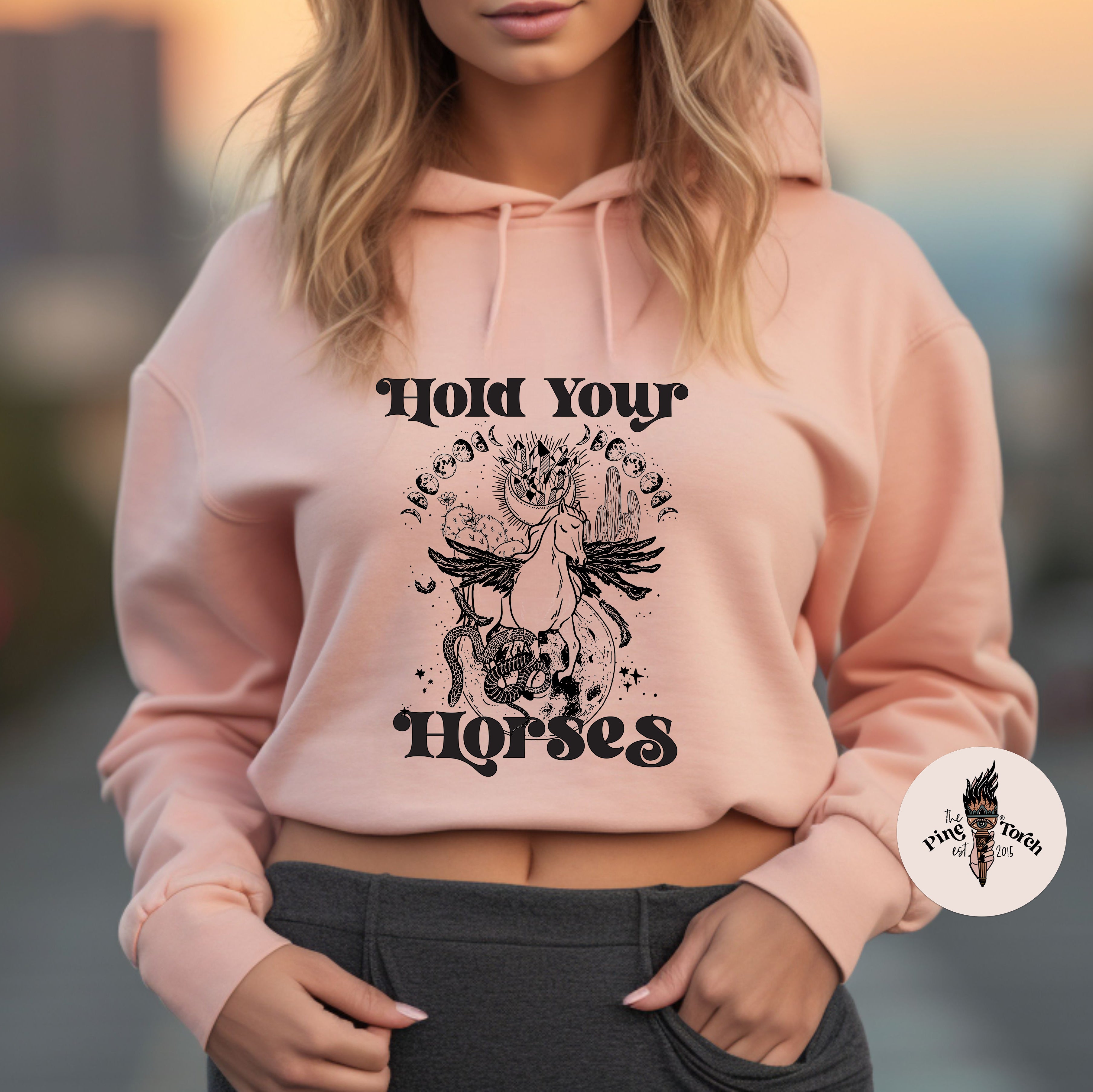 HOLD YOUR HORSES // CROP HOODIE