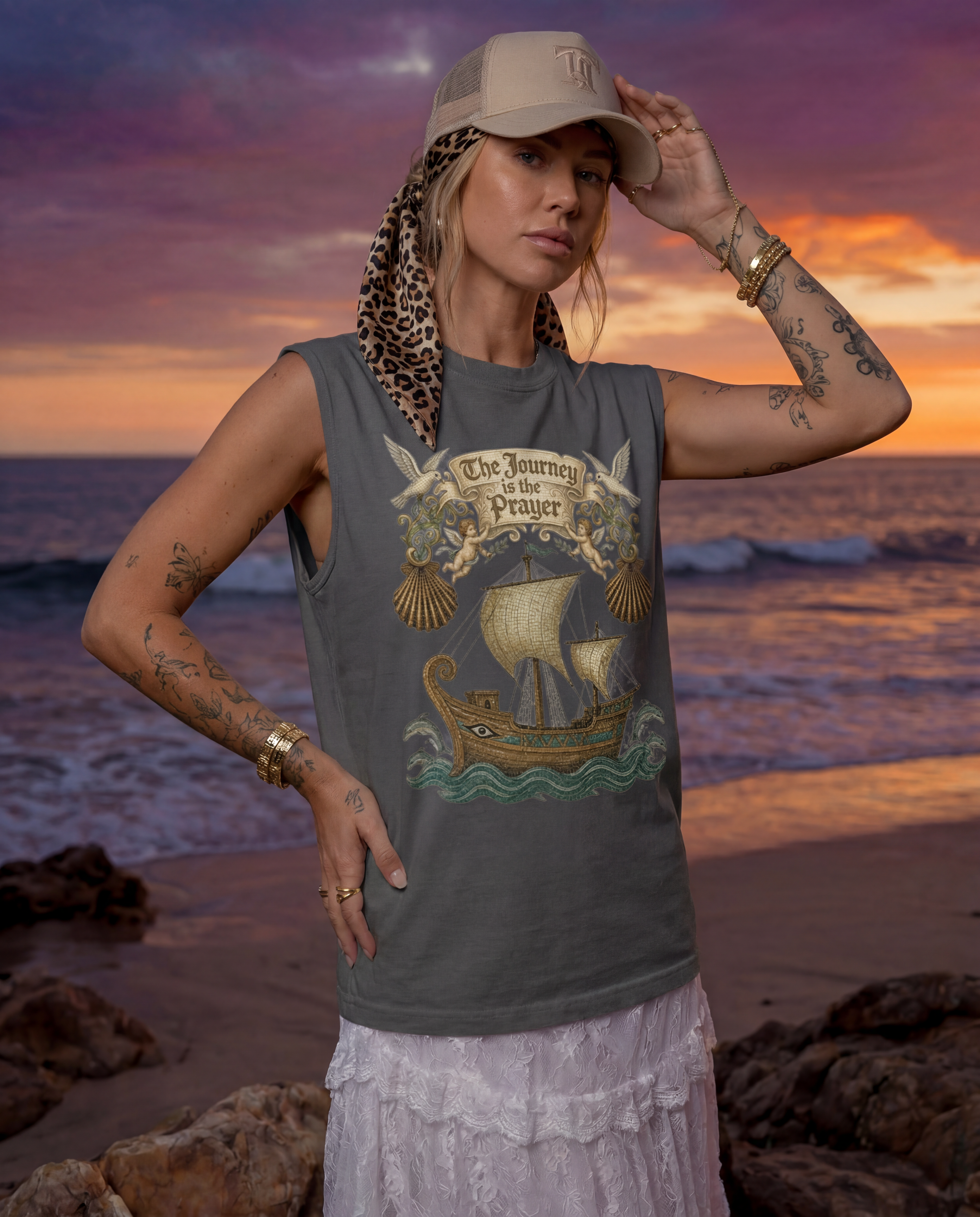 The Journey is the Prayer // Unisex Boxy Cotton Tank