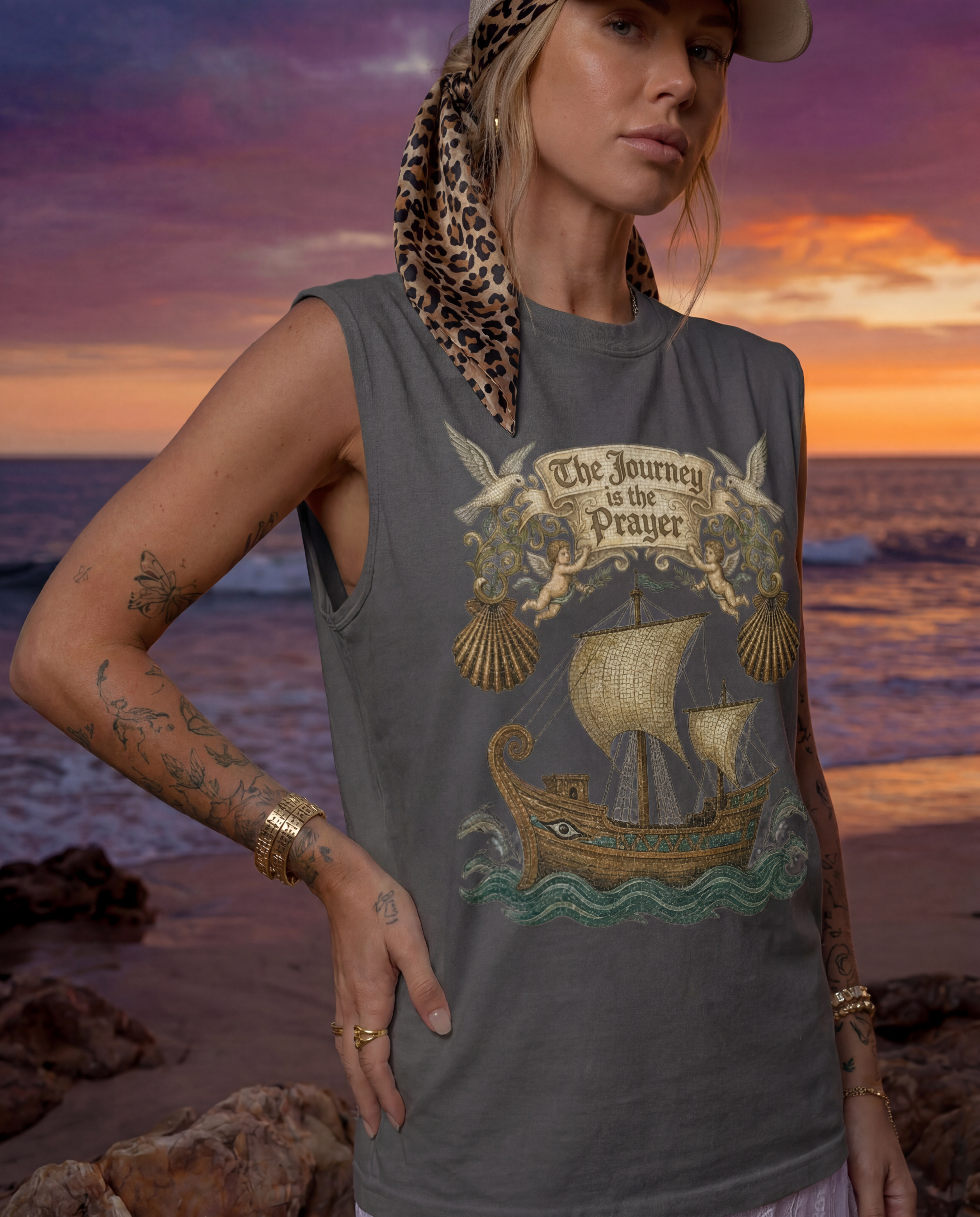 The Journey is the Prayer // Unisex Boxy Cotton Tank
