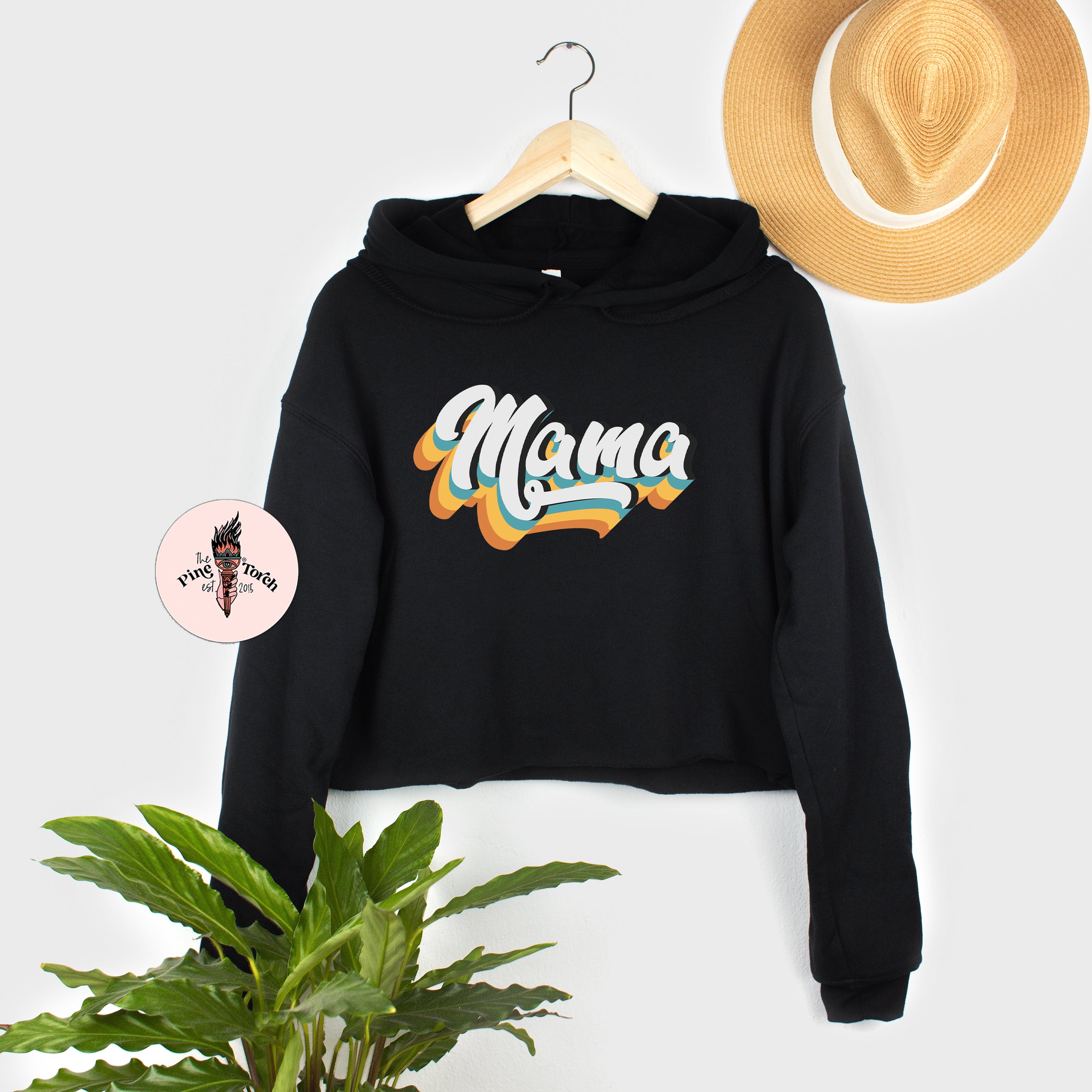 MAMA RETRO // CROP HOODIE