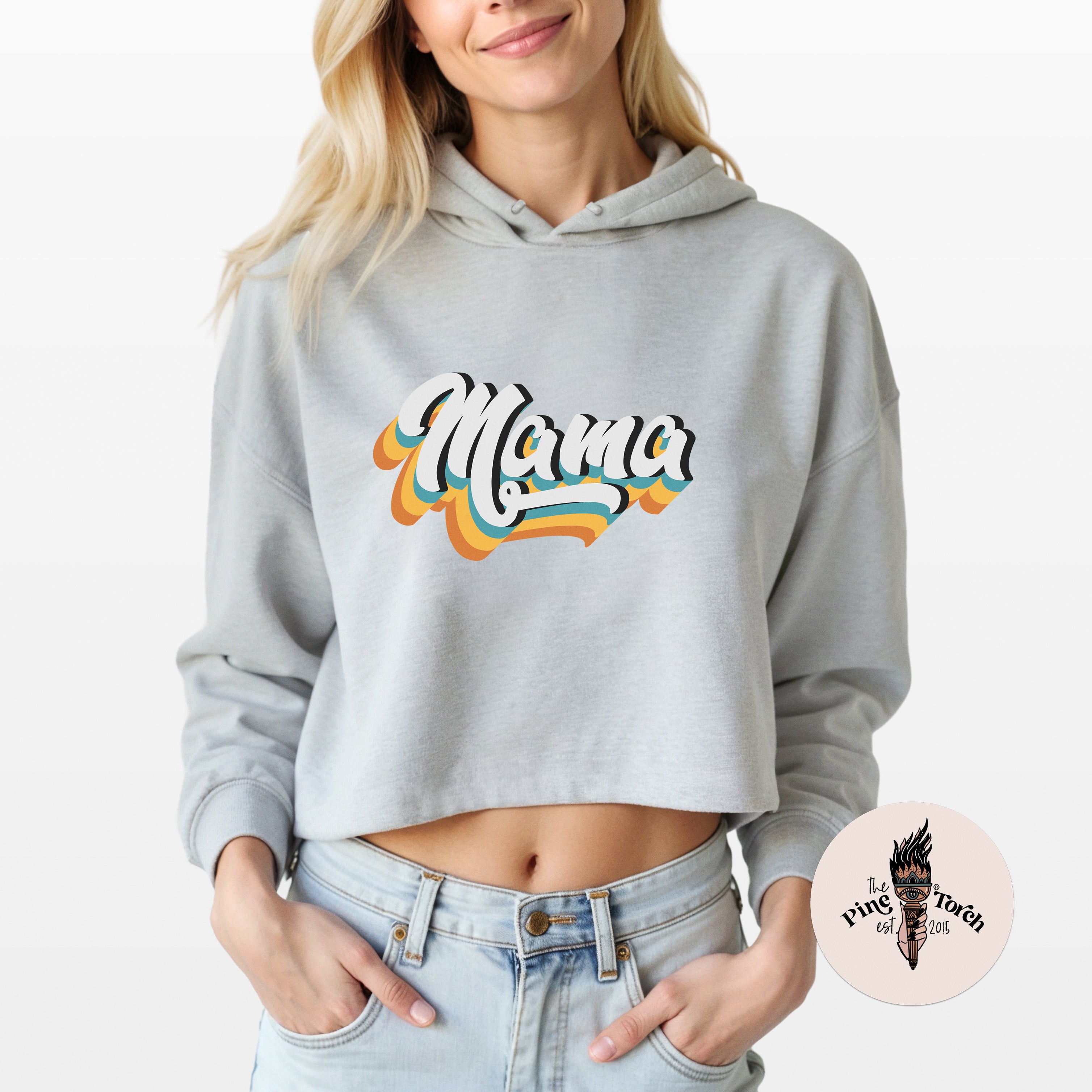 MAMA RETRO // CROP HOODIE