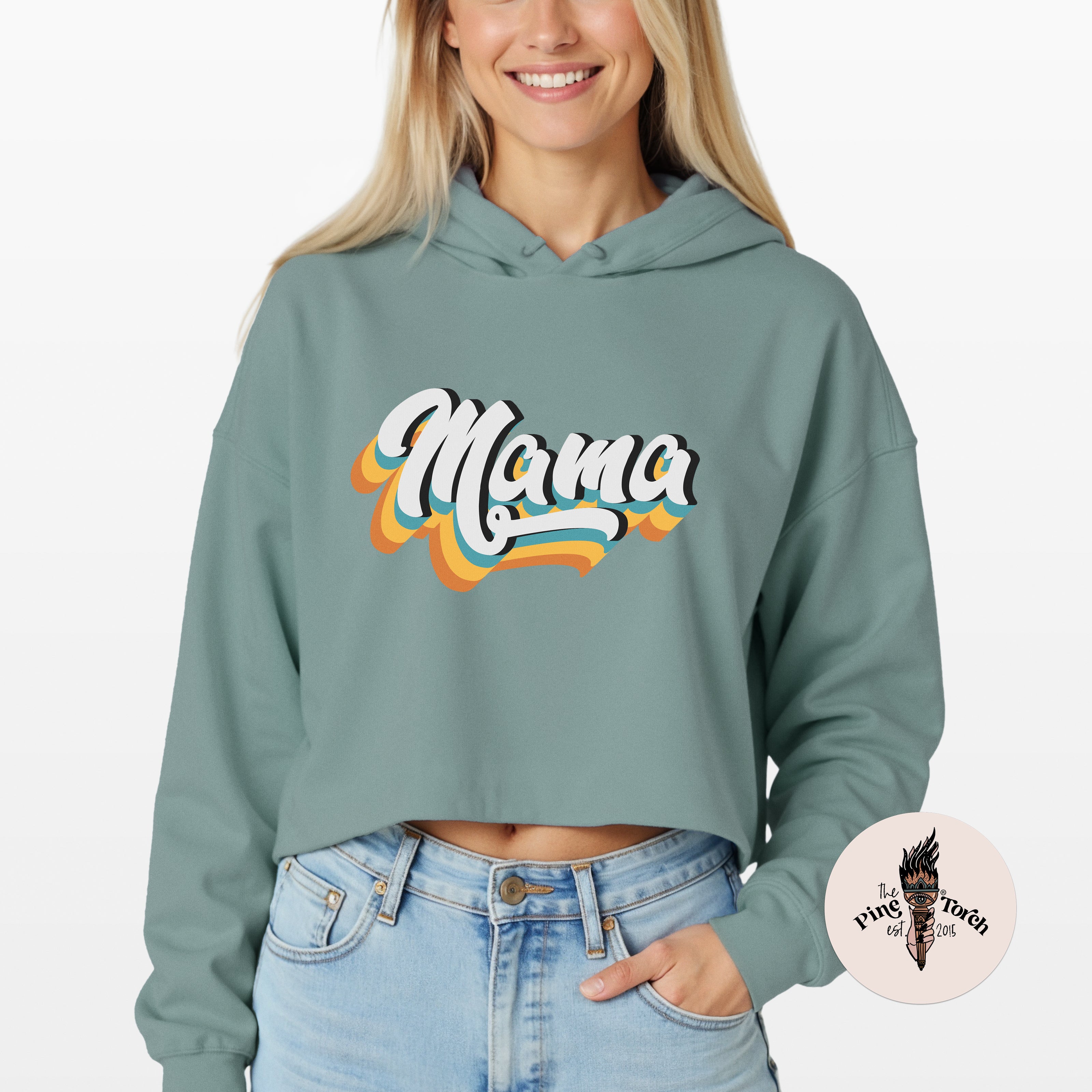 MAMA RETRO // CROP HOODIE