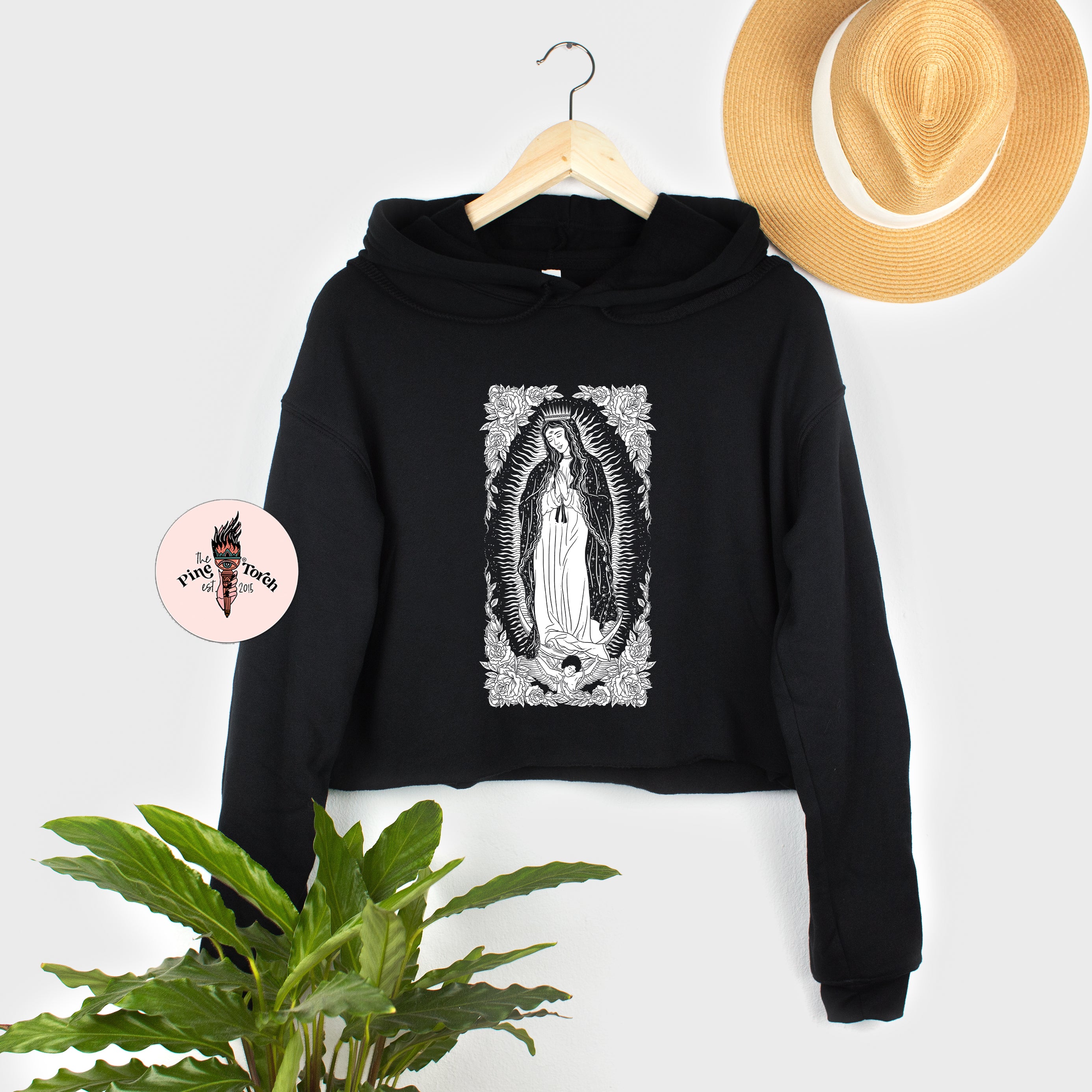 VIRGIN MARY / GUADALUPE // CROP HOODIE