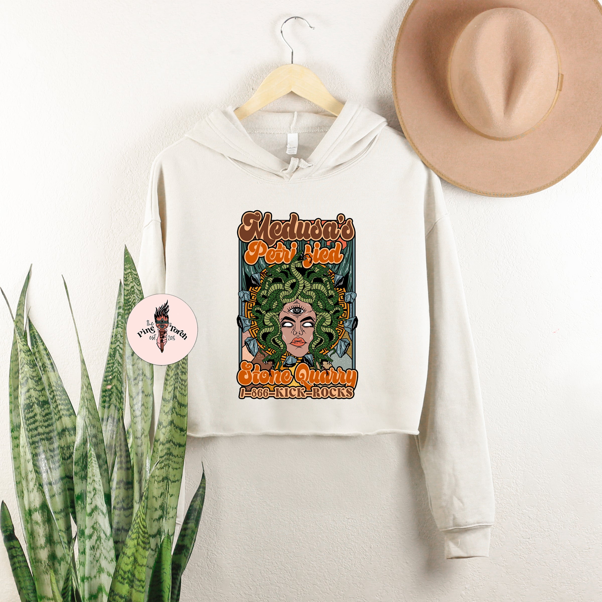 MEDUSA'S PETRIFIED STONE QUARRY // CROP HOODIE