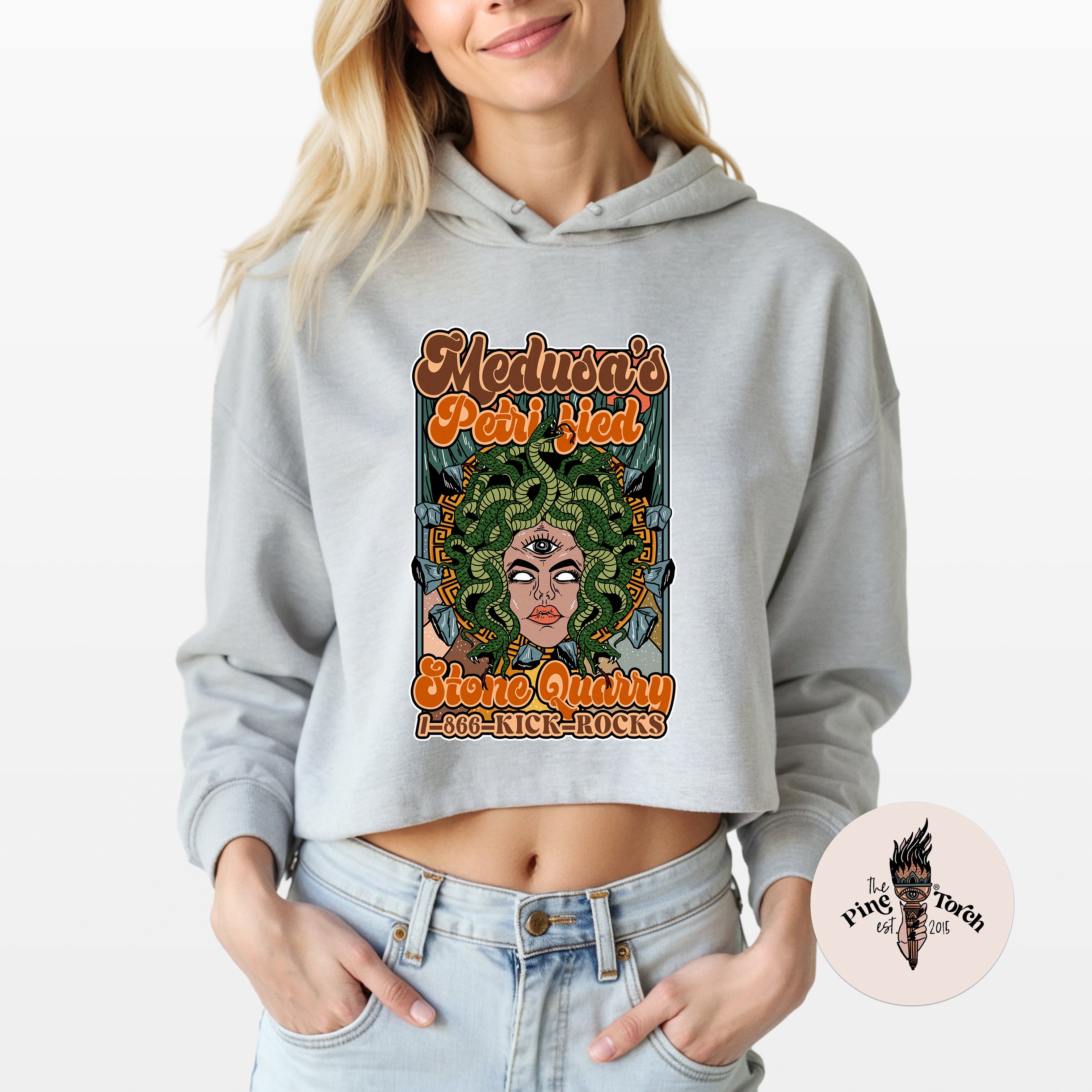 MEDUSA'S PETRIFIED STONE QUARRY // CROP HOODIE
