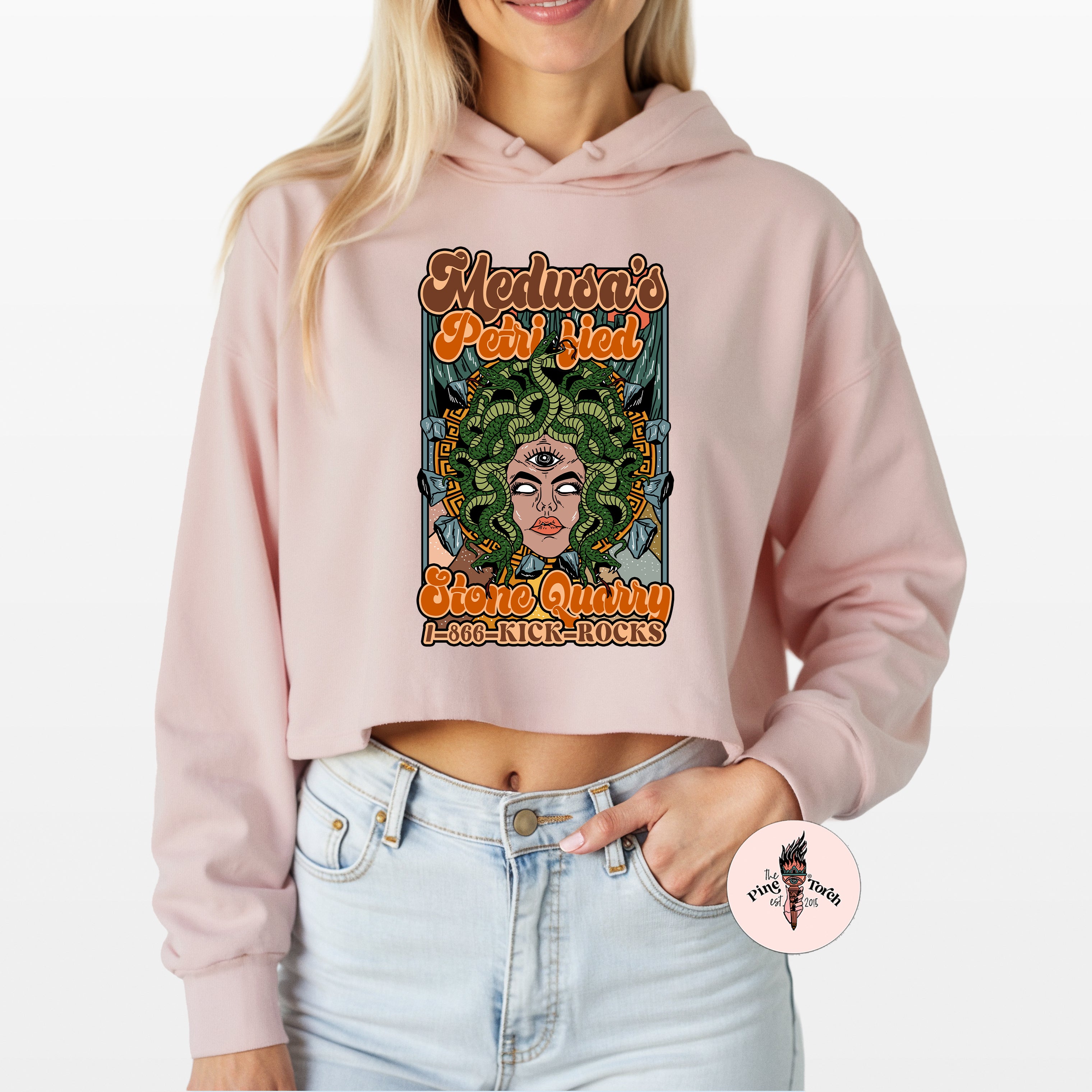MEDUSA'S PETRIFIED STONE QUARRY // CROP HOODIE