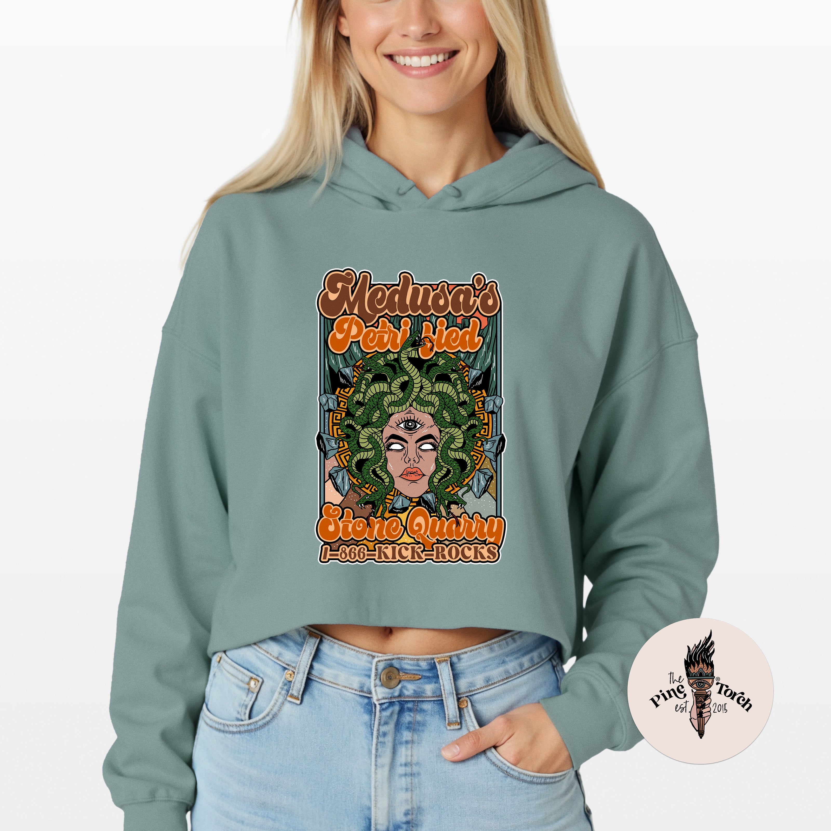 MEDUSA'S PETRIFIED STONE QUARRY // CROP HOODIE
