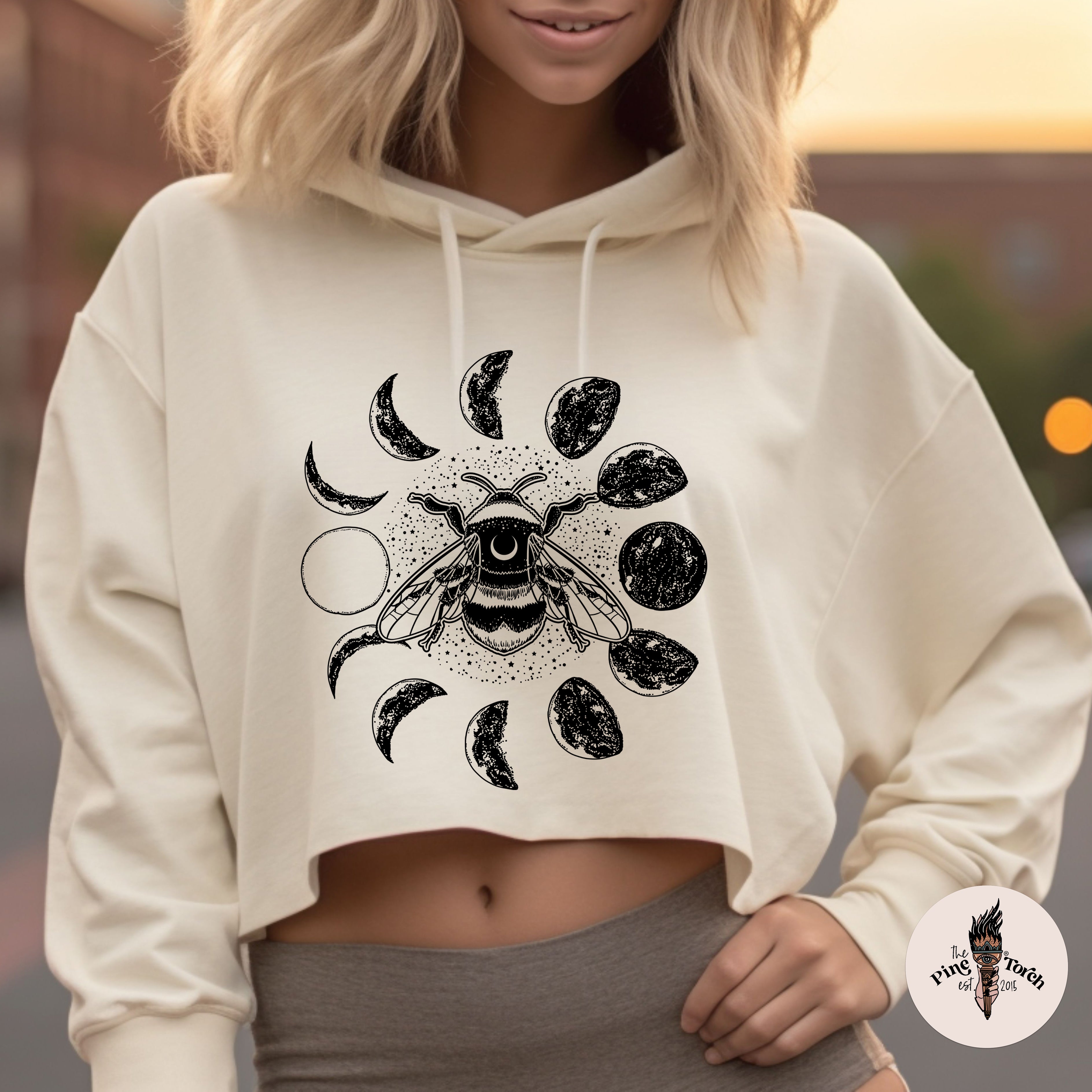 MOON BEE // CROP HOODIE