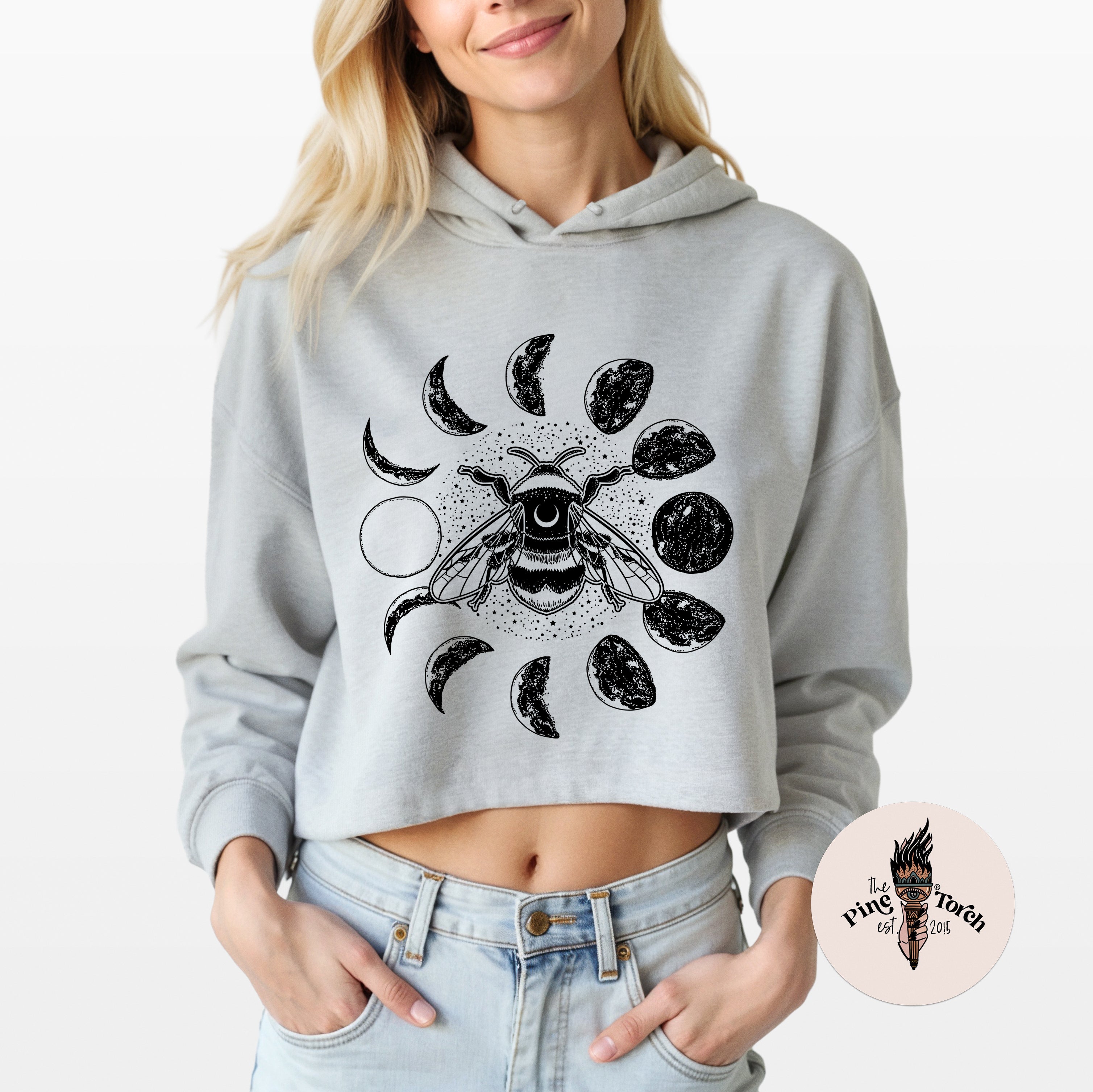 MOON BEE // CROP HOODIE