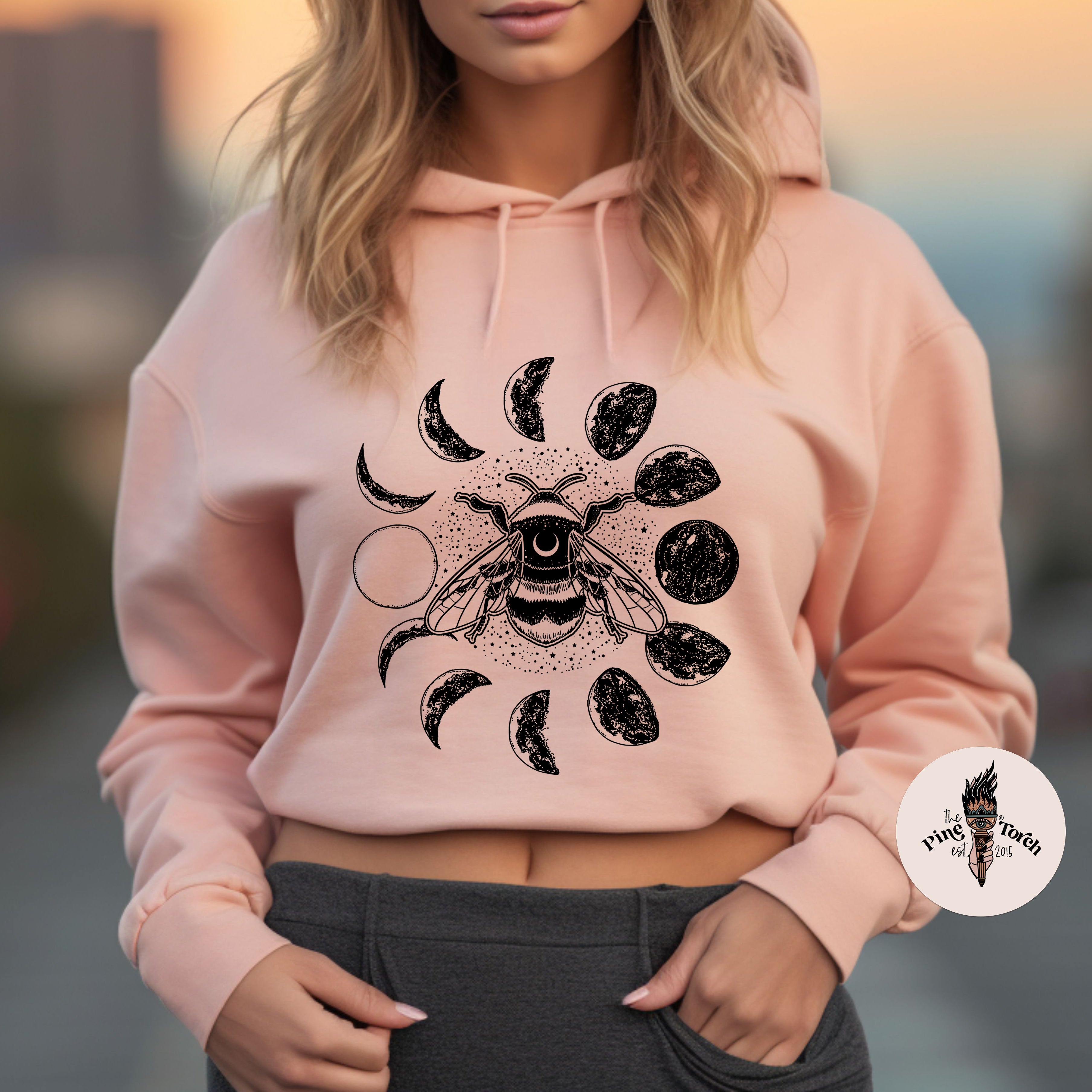 MOON BEE // CROP HOODIE