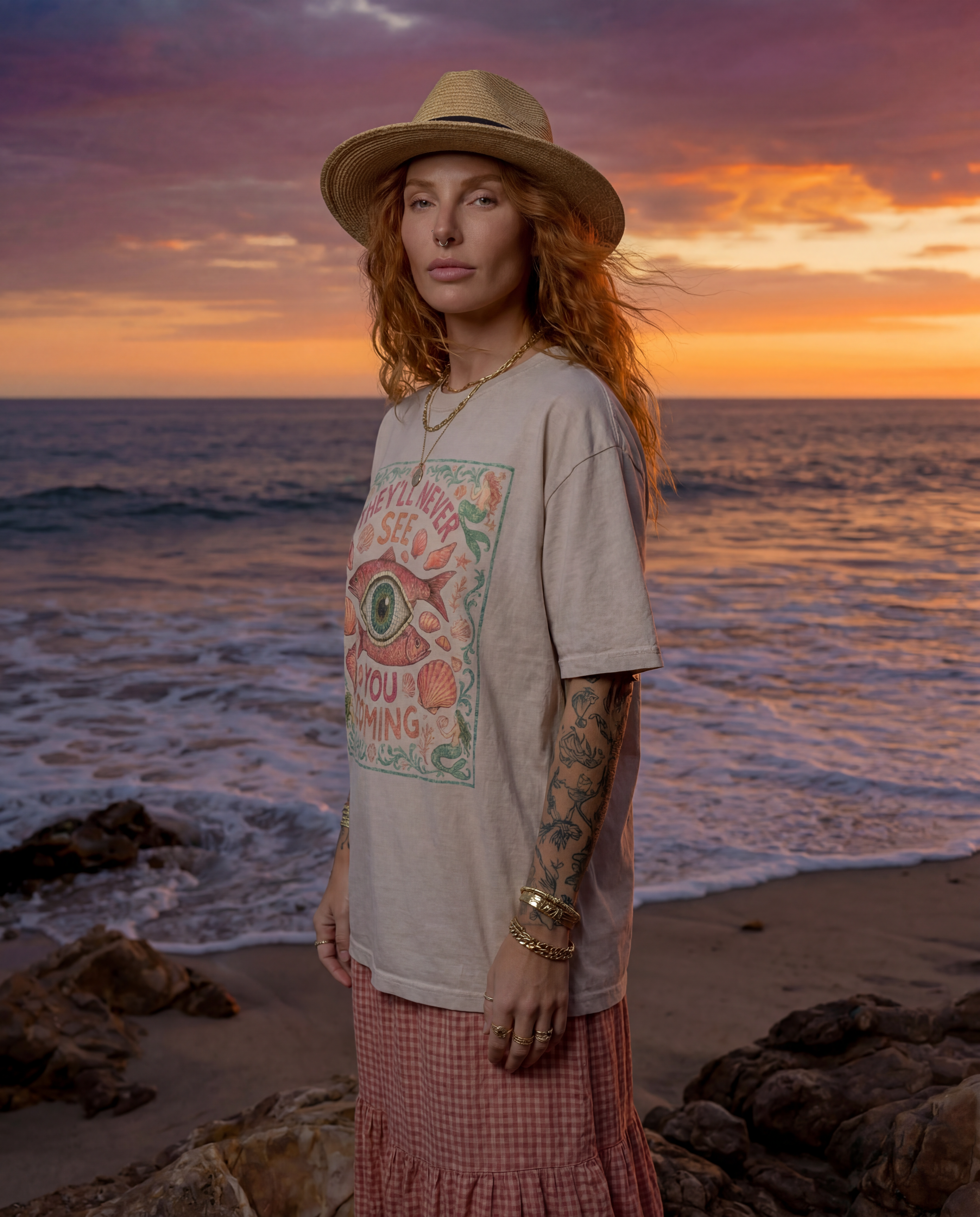 They'll Never See You Coming // Snow Washed Oversized Cotton T-Shirt