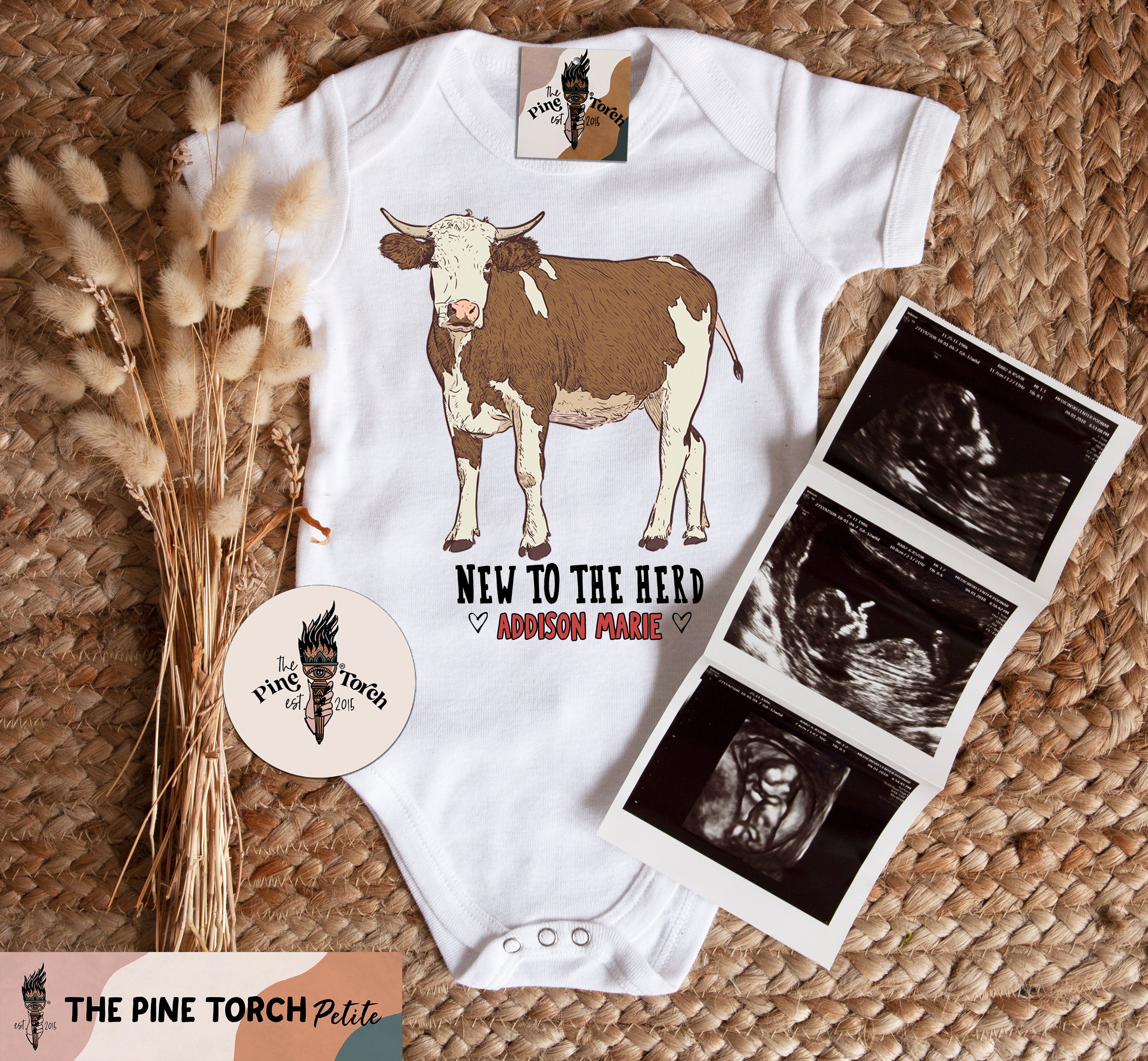 « PERSONALIZED NEW TO THE HERD » BODYSUIT