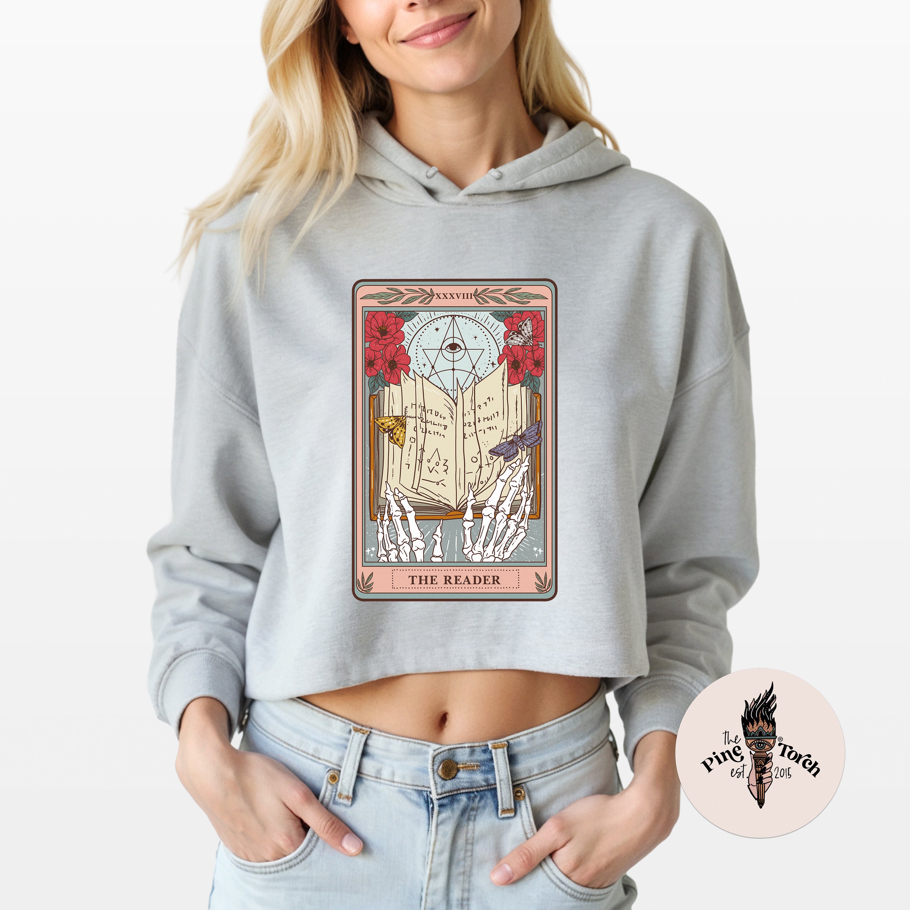 THE READER // CROP HOODIE