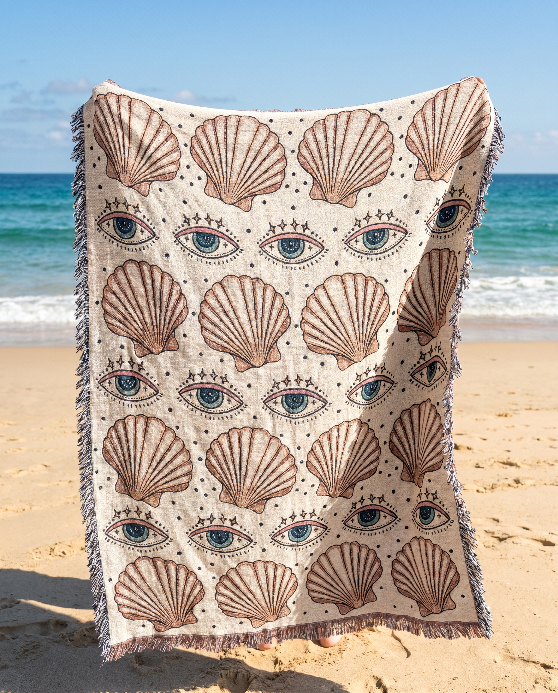 OCEAN EYES // WOVEN FRINGE BLANKET