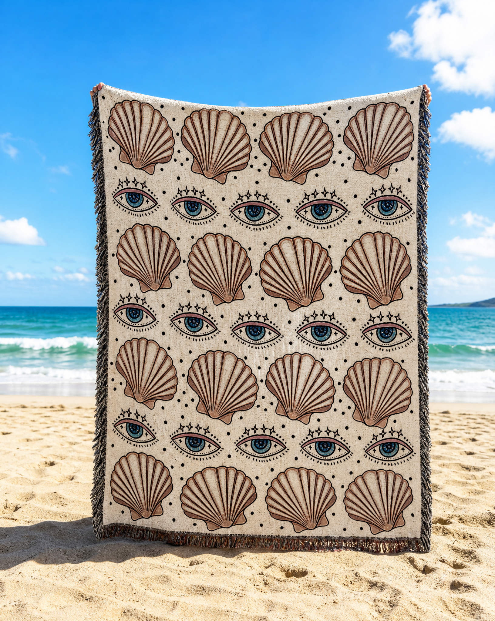 OCEAN EYES // WOVEN FRINGE BLANKET