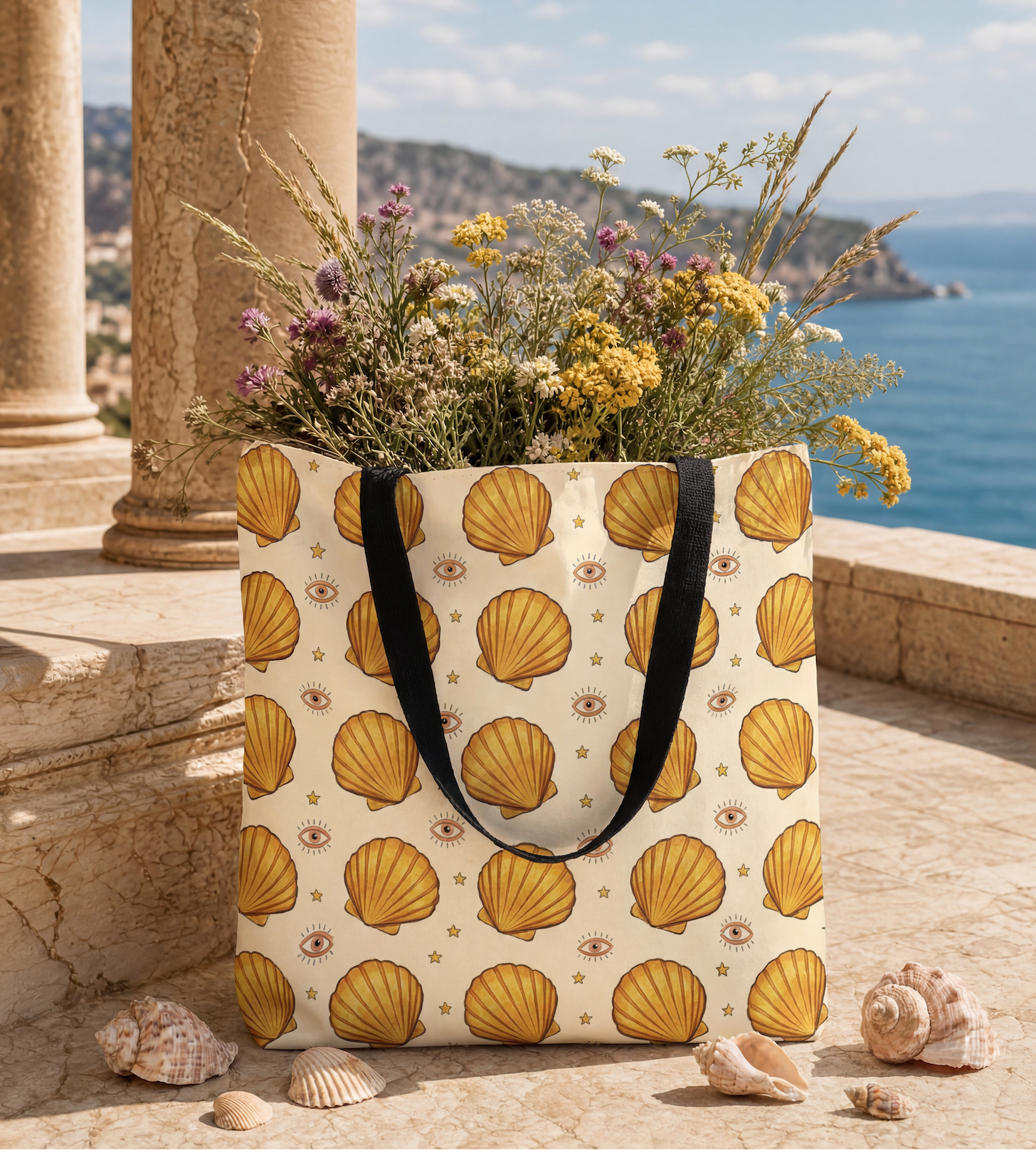 SEASHELL MILAGROS // TOTE BAG (3 Sizes)