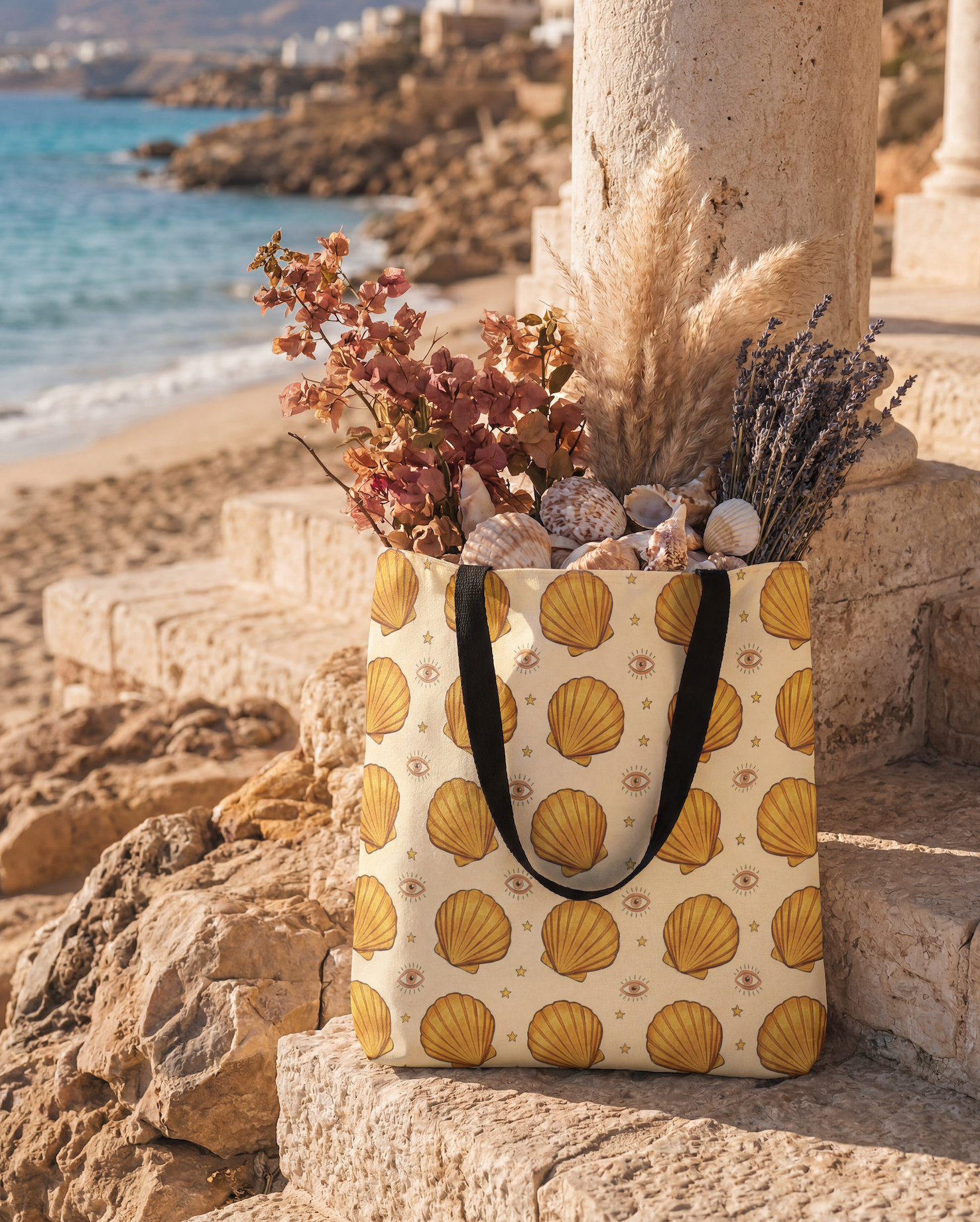SEASHELL MILAGROS // TOTE BAG (3 Sizes)