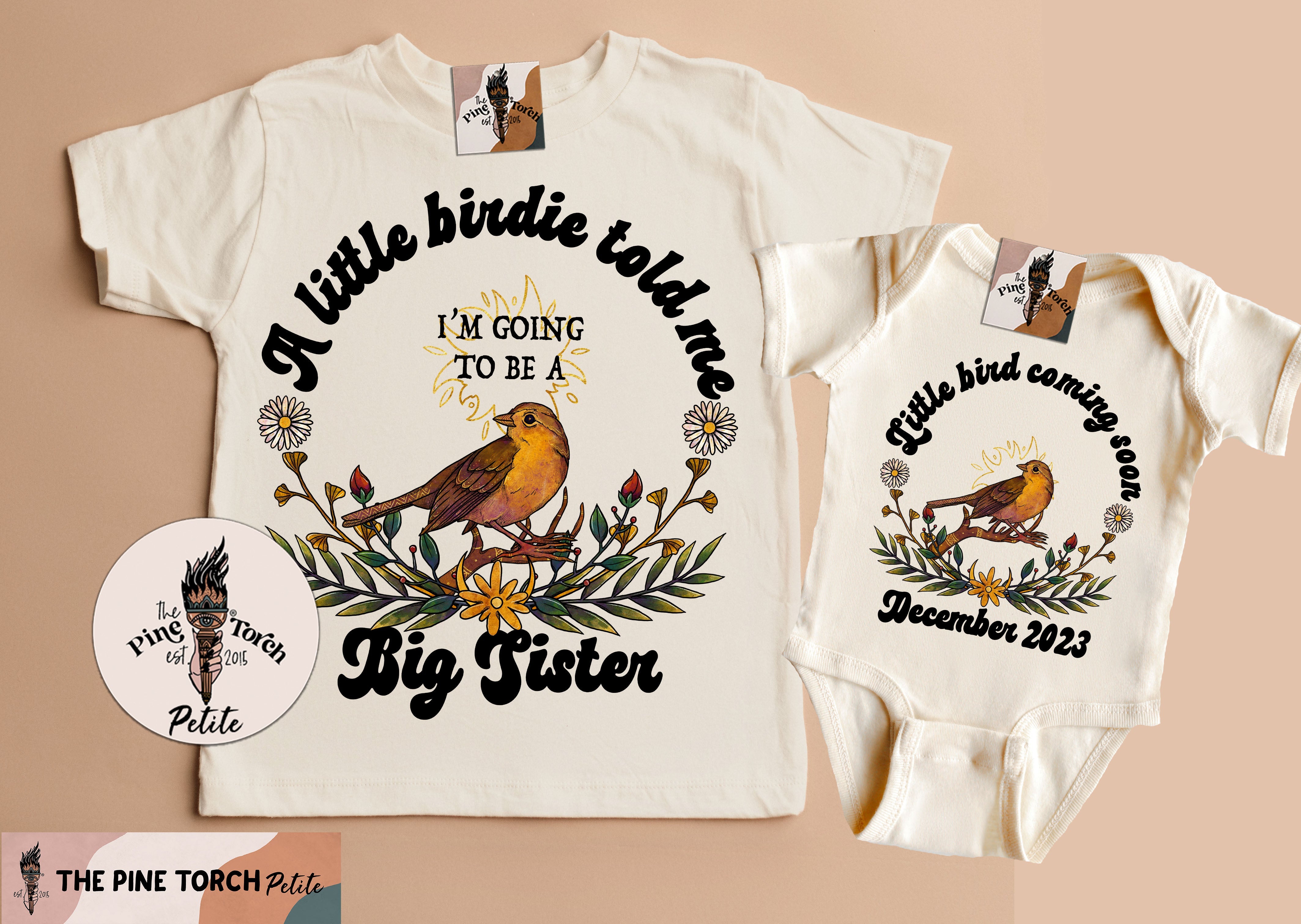 « A LITTLE BIRDIE TOLD ME: BIG BROTHER BIRD » KID'S TEE